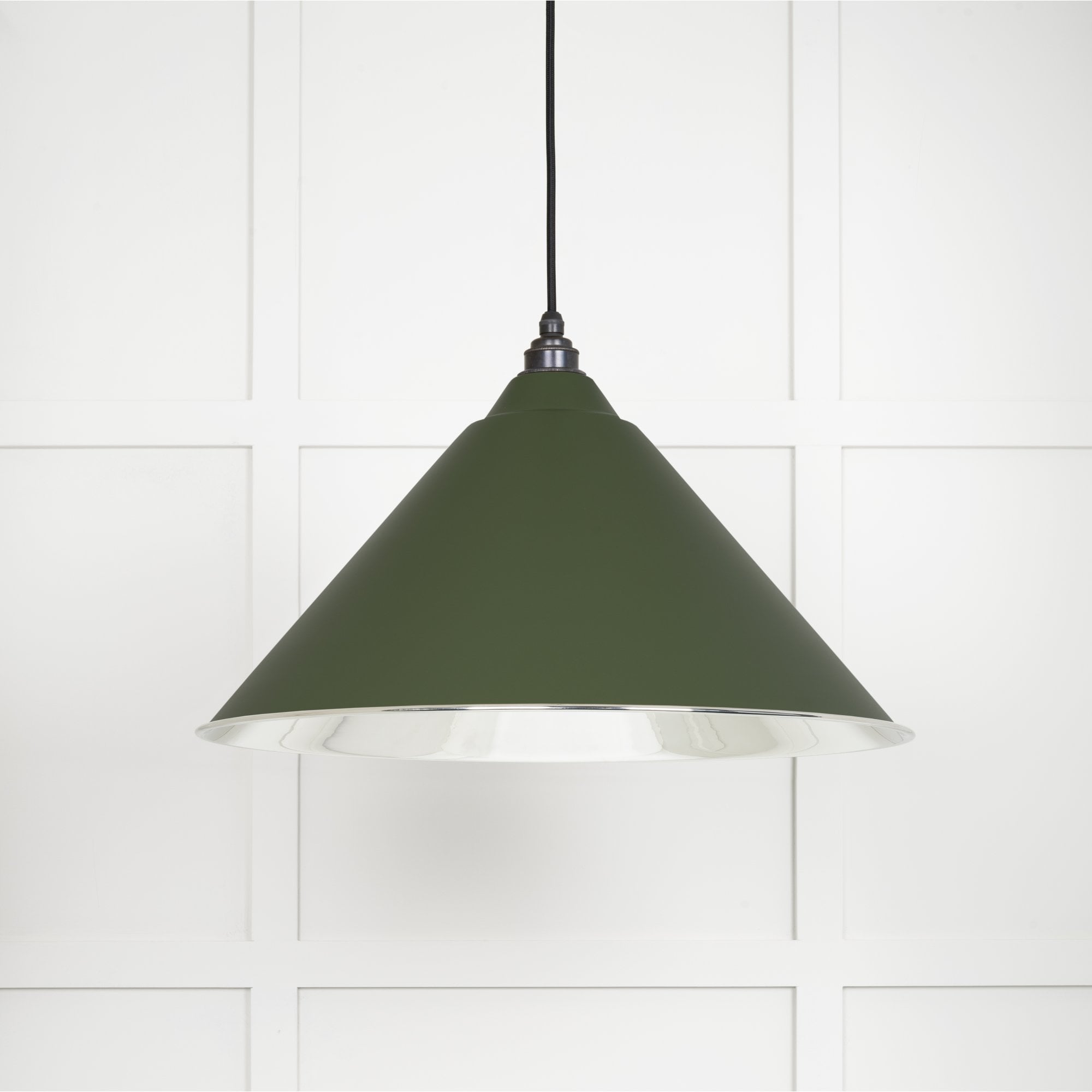 From The Anvil Smooth Nickel Hockley Pendant - Heath (Earthy Green)