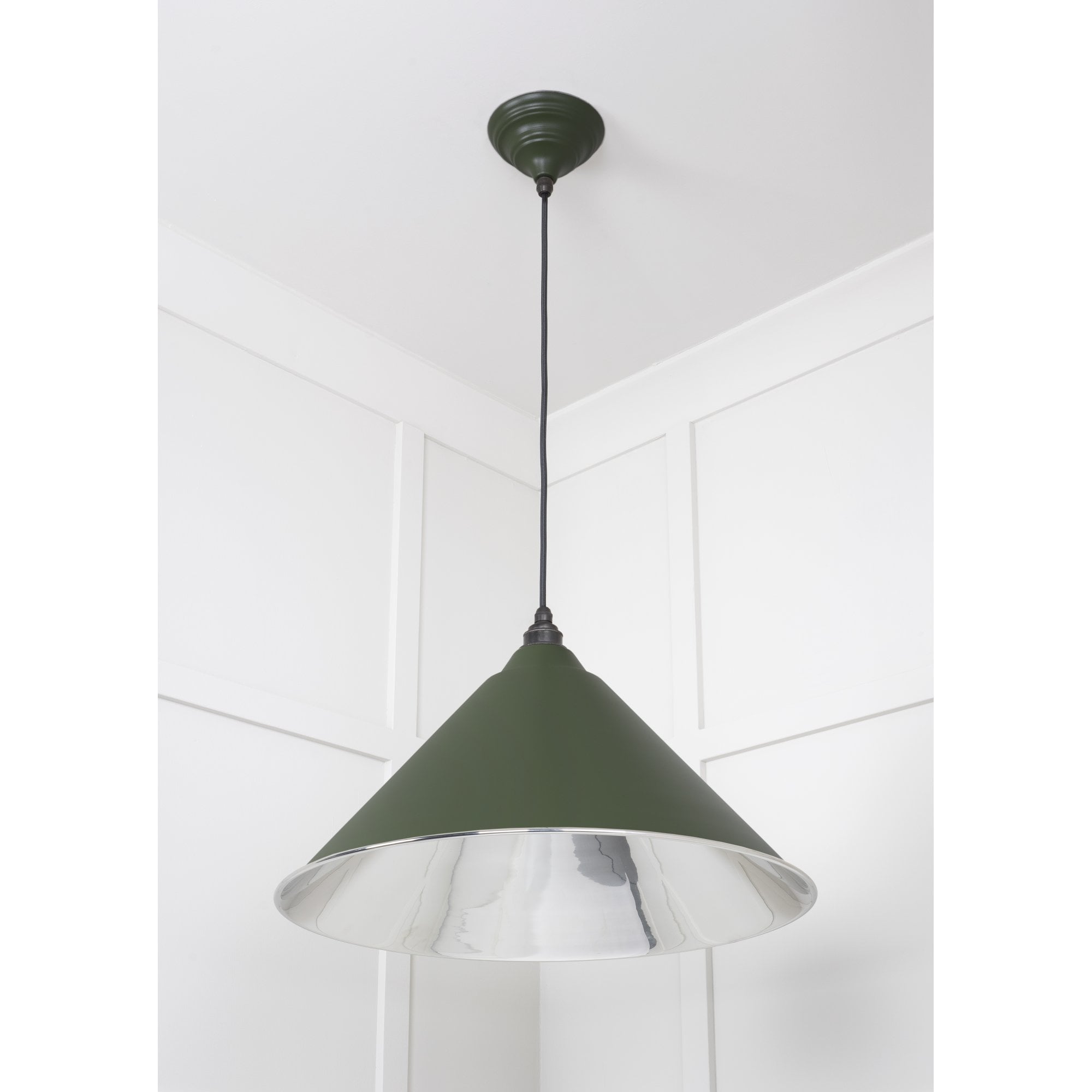 From The Anvil Smooth Nickel Hockley Pendant - Heath (Earthy Green)