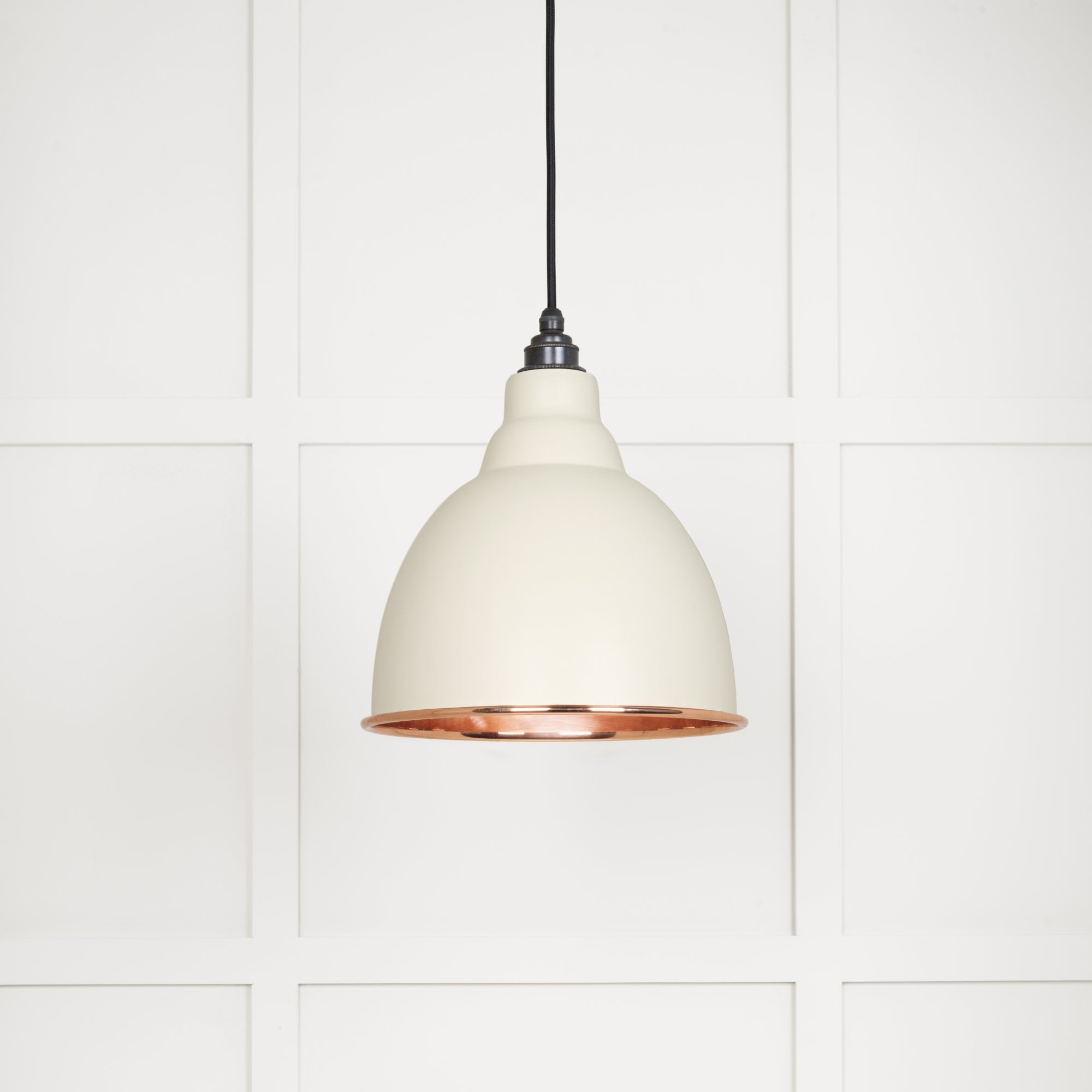 From The Anvil Smooth Copper Brindley Pendant - Teasel (Off White/Cream)
