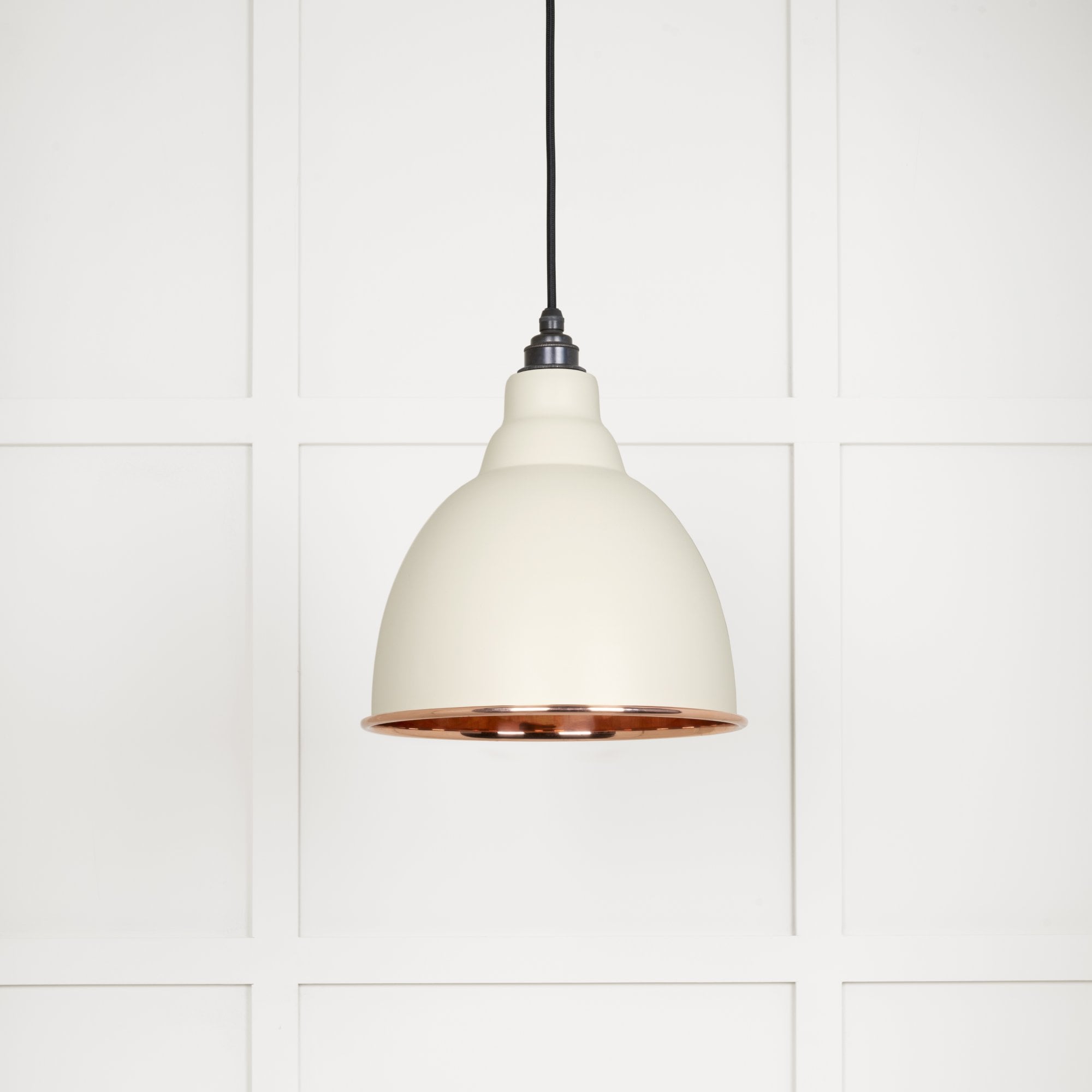 From The Anvil Smooth Copper Brindley Pendant - Teasel (Off White/Cream)