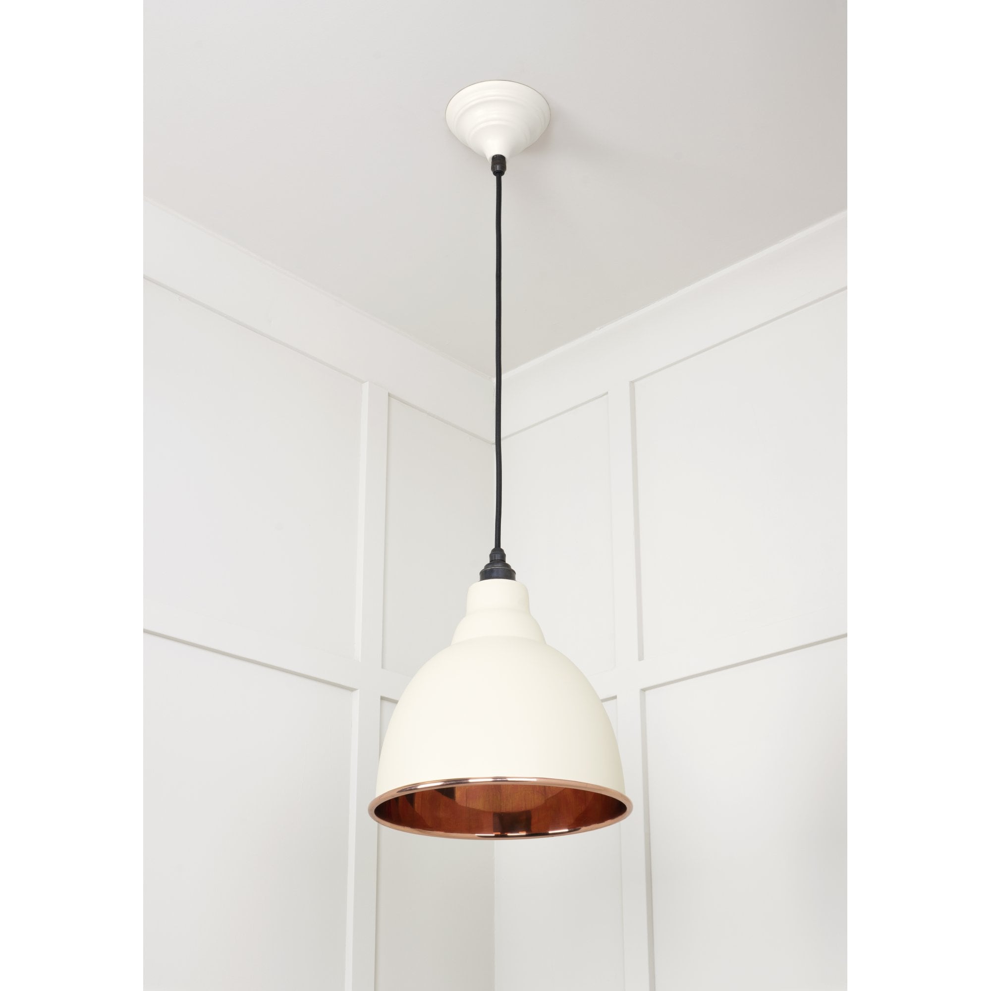 From The Anvil Smooth Copper Brindley Pendant - Teasel (Off White/Cream)