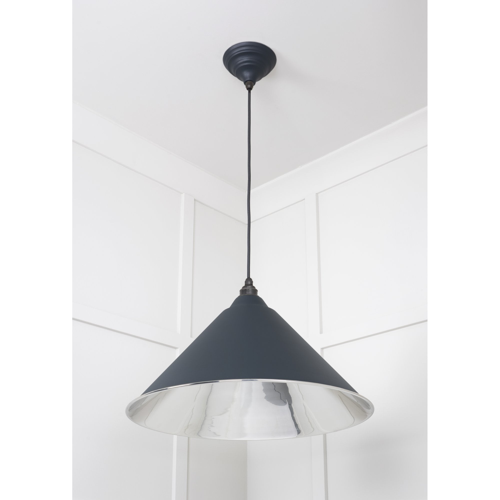 From The Anvil Smooth Nickel Hockley Pendant - Soot (Dark Grey)