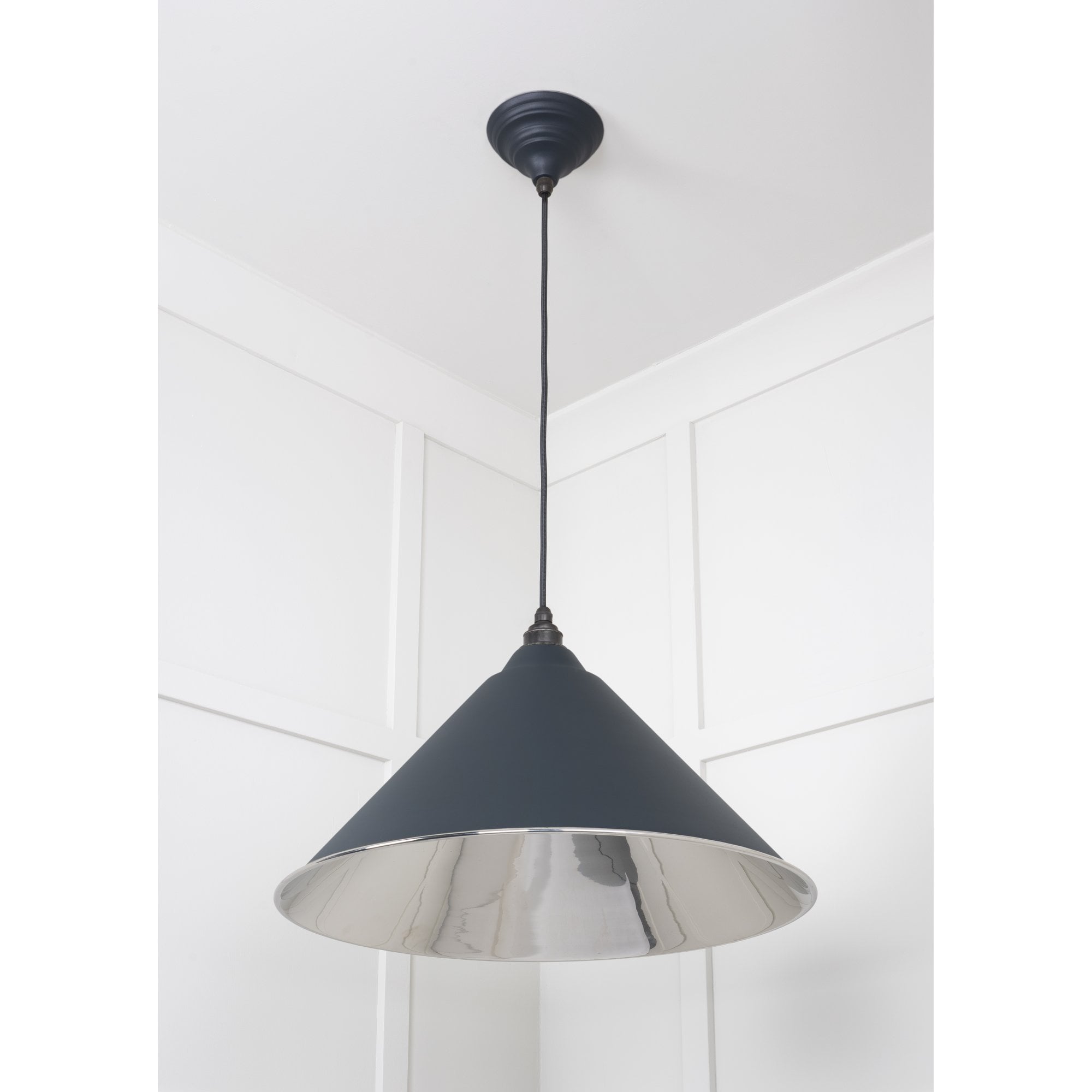 From The Anvil Smooth Nickel Hockley Pendant - Soot (Dark Grey)