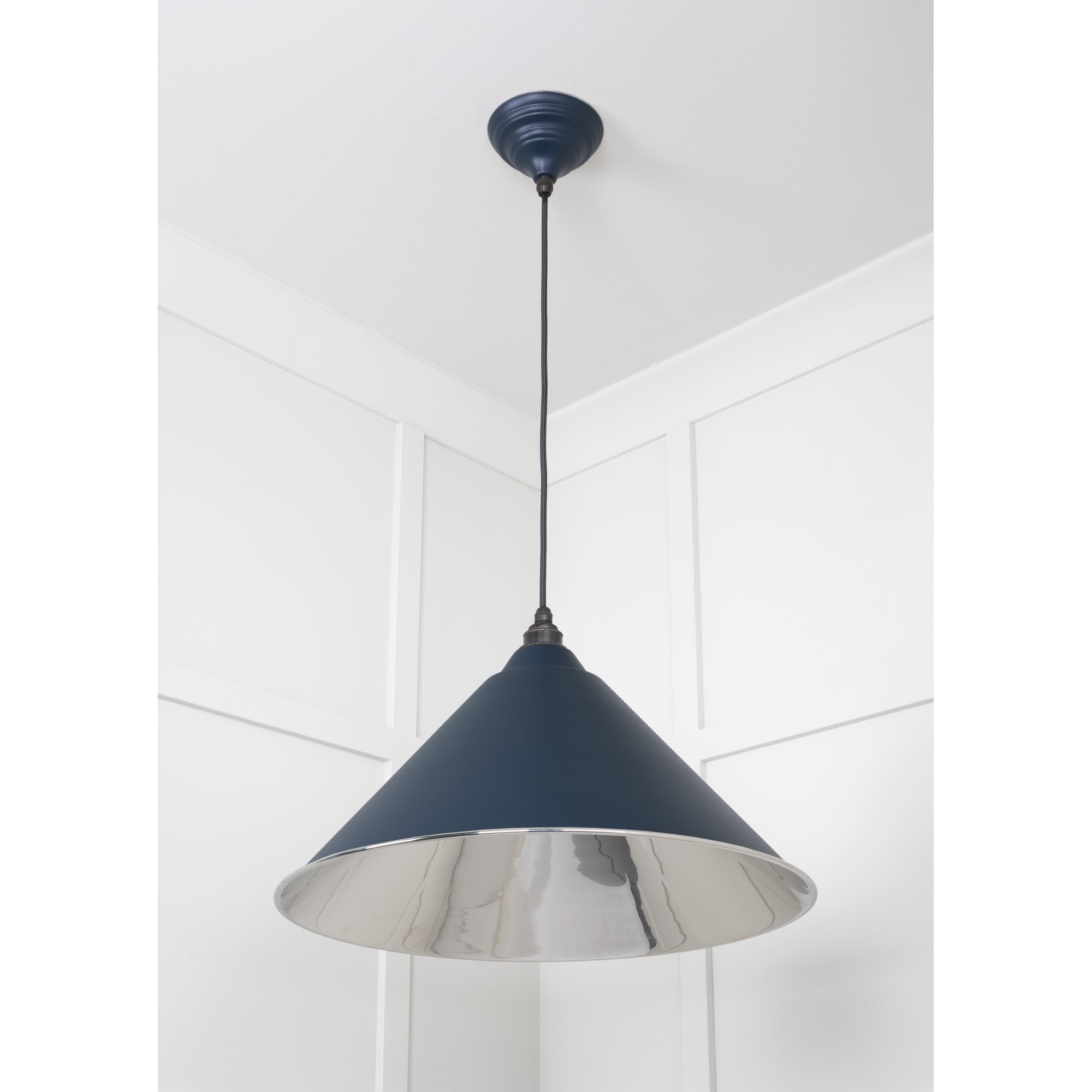 From The Anvil Smooth Nickel Hockley Pendant - Dusk (Dark Blue/Grey)