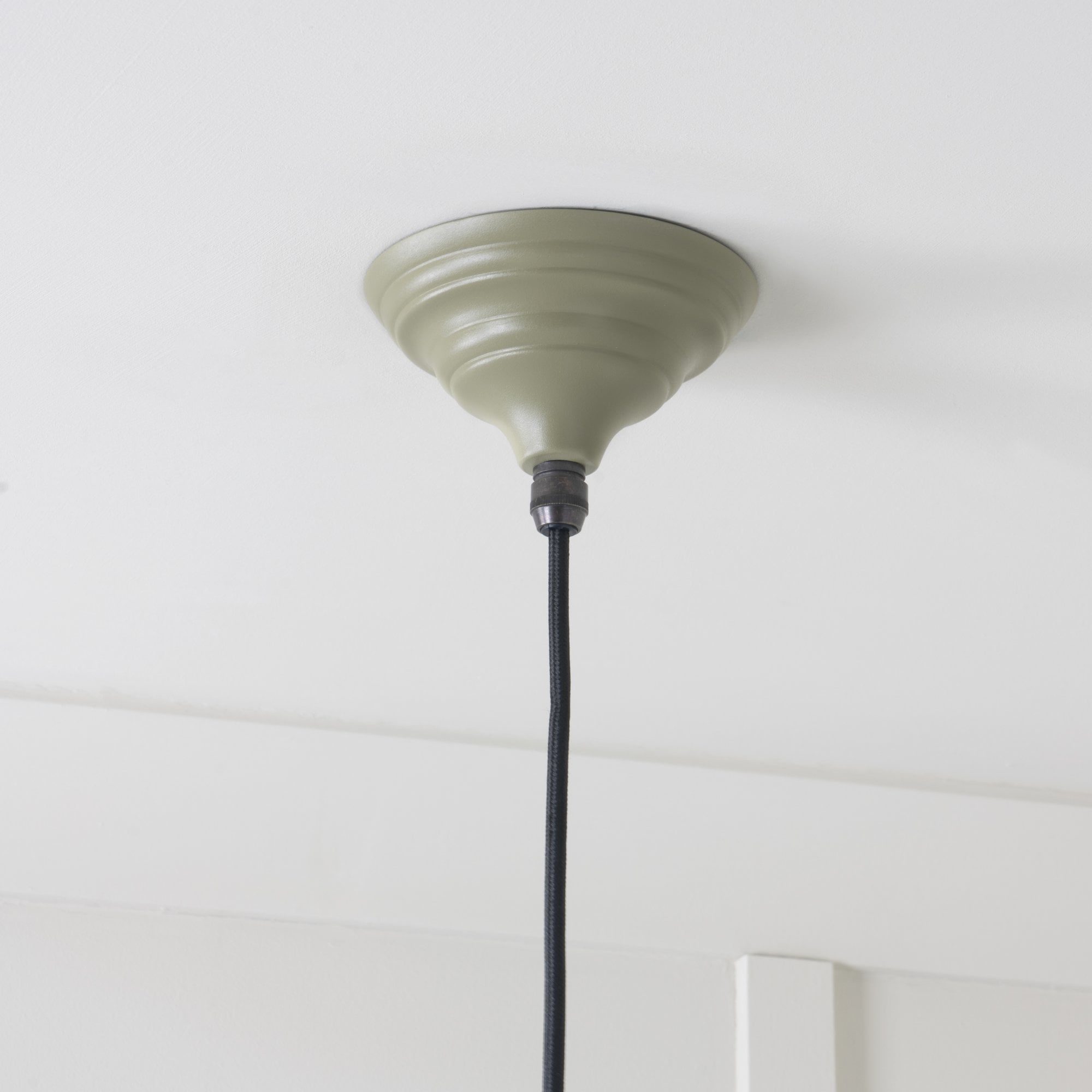 From The Anvil Smooth Brass Brindley Pendant - Tump (Pale Green)