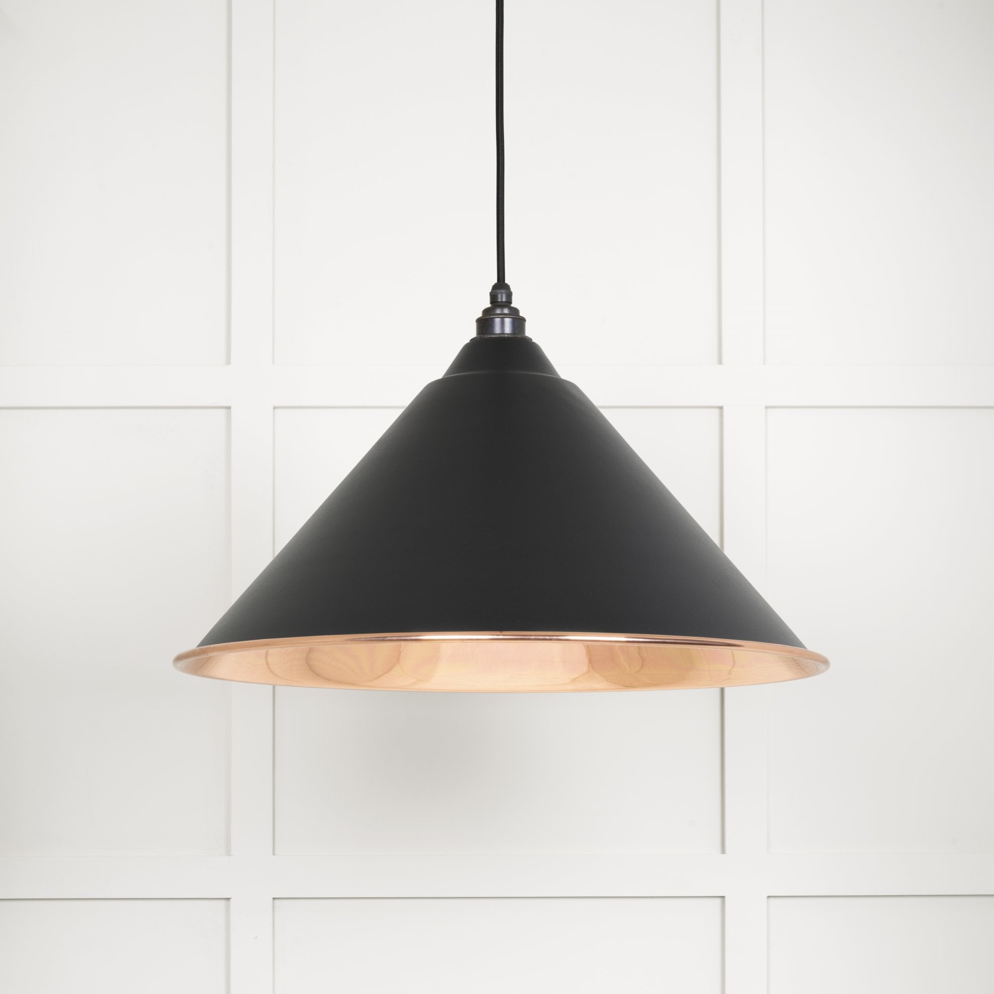 From The Anvil Smooth Copper Hockley Pendant - Elan Black