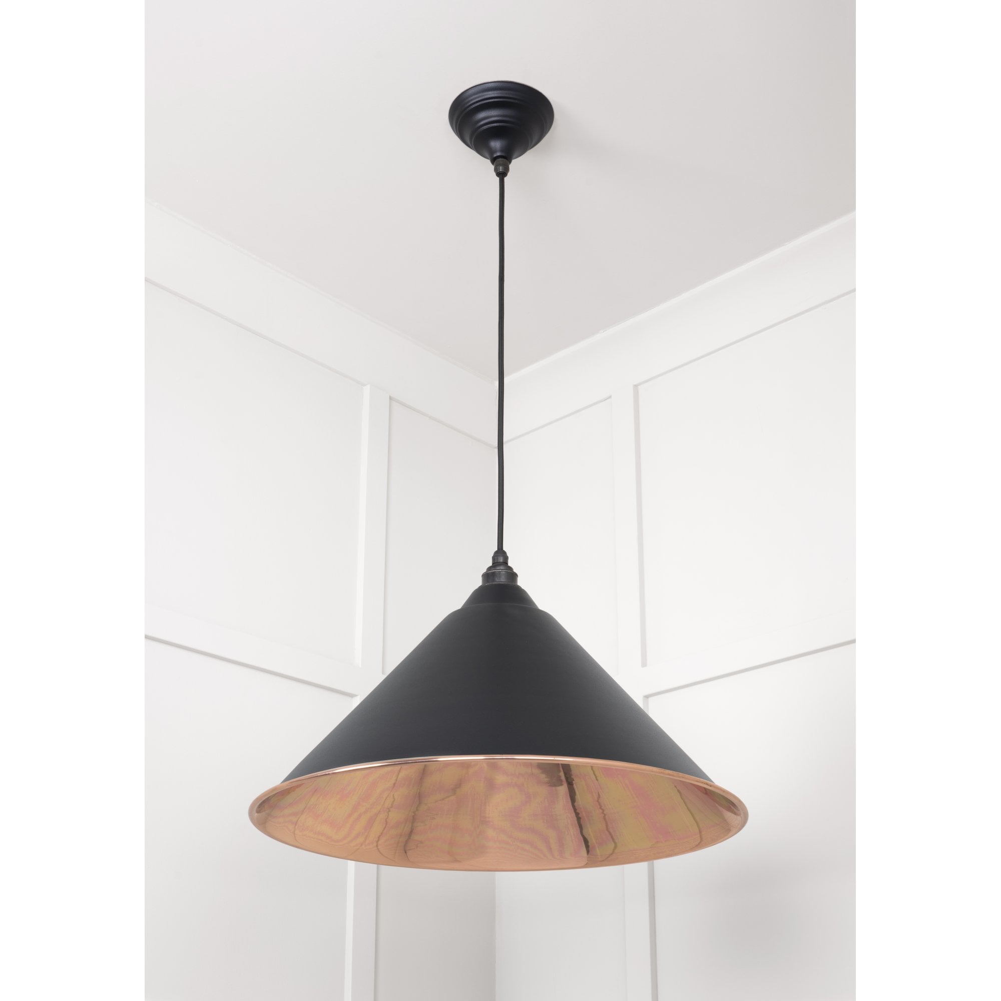From The Anvil Smooth Copper Hockley Pendant - Elan Black