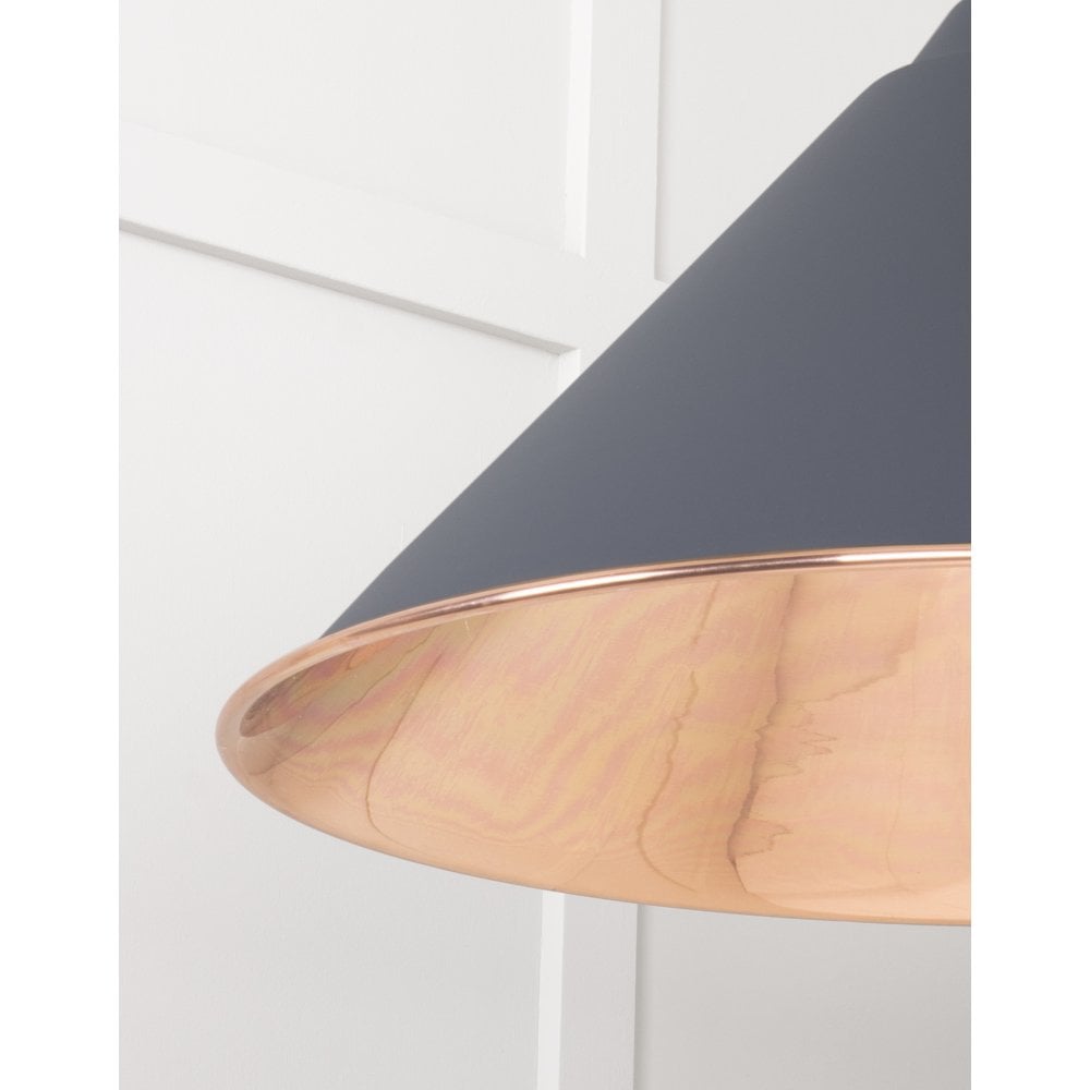 From The Anvil Smooth Copper Hockley Pendant - Slate (Mid Grey)