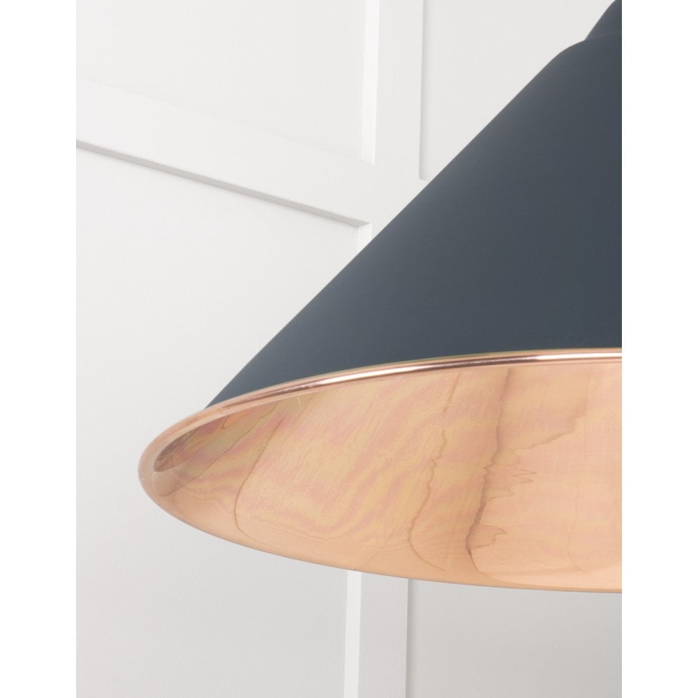 From The Anvil Smooth Copper Hockley Pendant - Soot (Dark Grey)