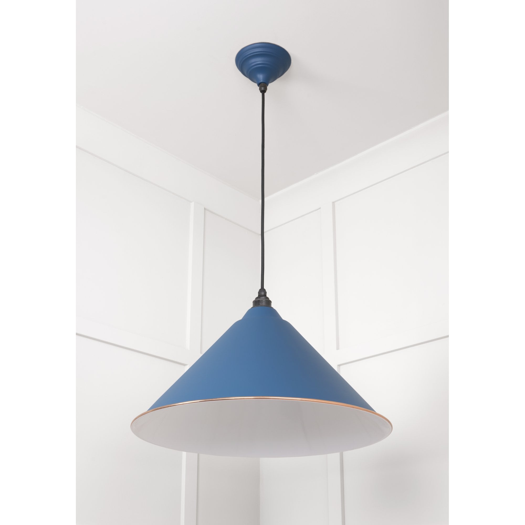 From The Anvil White Gloss Hockley Pendant - Upstream (Blue)
