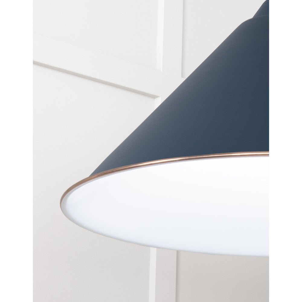 From The Anvil White Gloss Hockley Pendant - Dusk (Dark Blue/Grey)