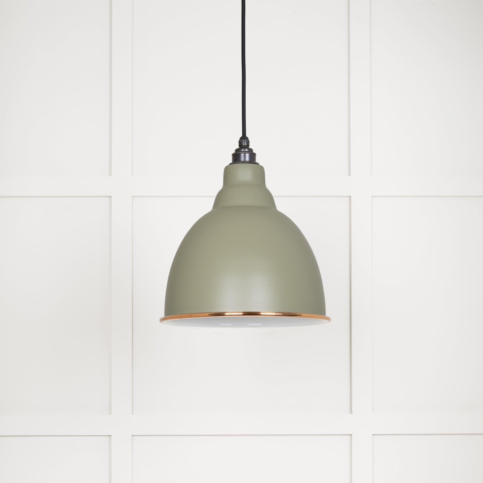 From The Anvil White Gloss Brindley Pendant - Tump (Pale Green)