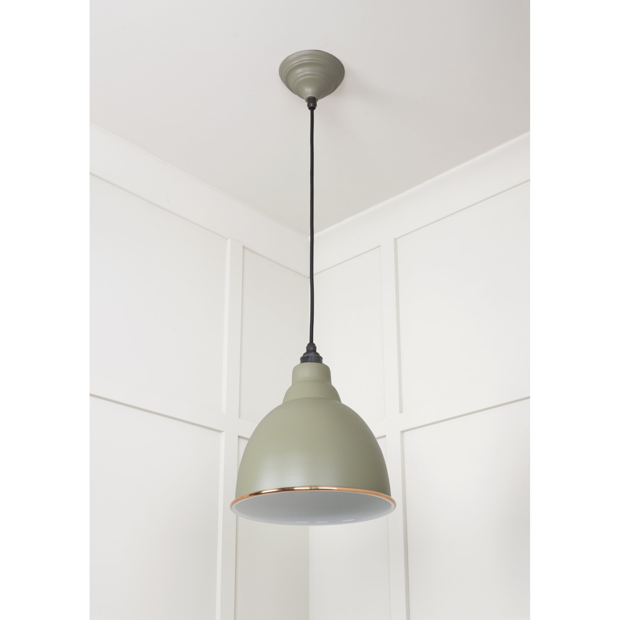 From The Anvil White Gloss Brindley Pendant - Tump (Pale Green)