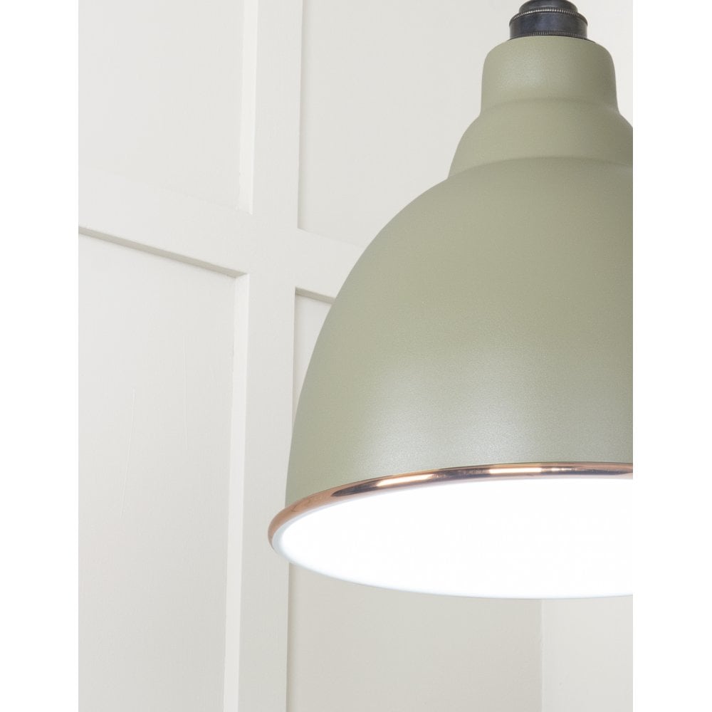 From The Anvil White Gloss Brindley Pendant - Tump (Pale Green)
