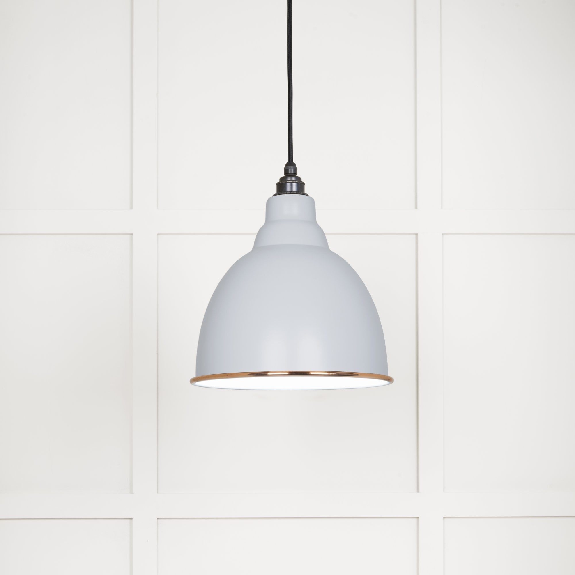 From The Anvil White Gloss Brindley Pendant - Birch (Pale Grey)