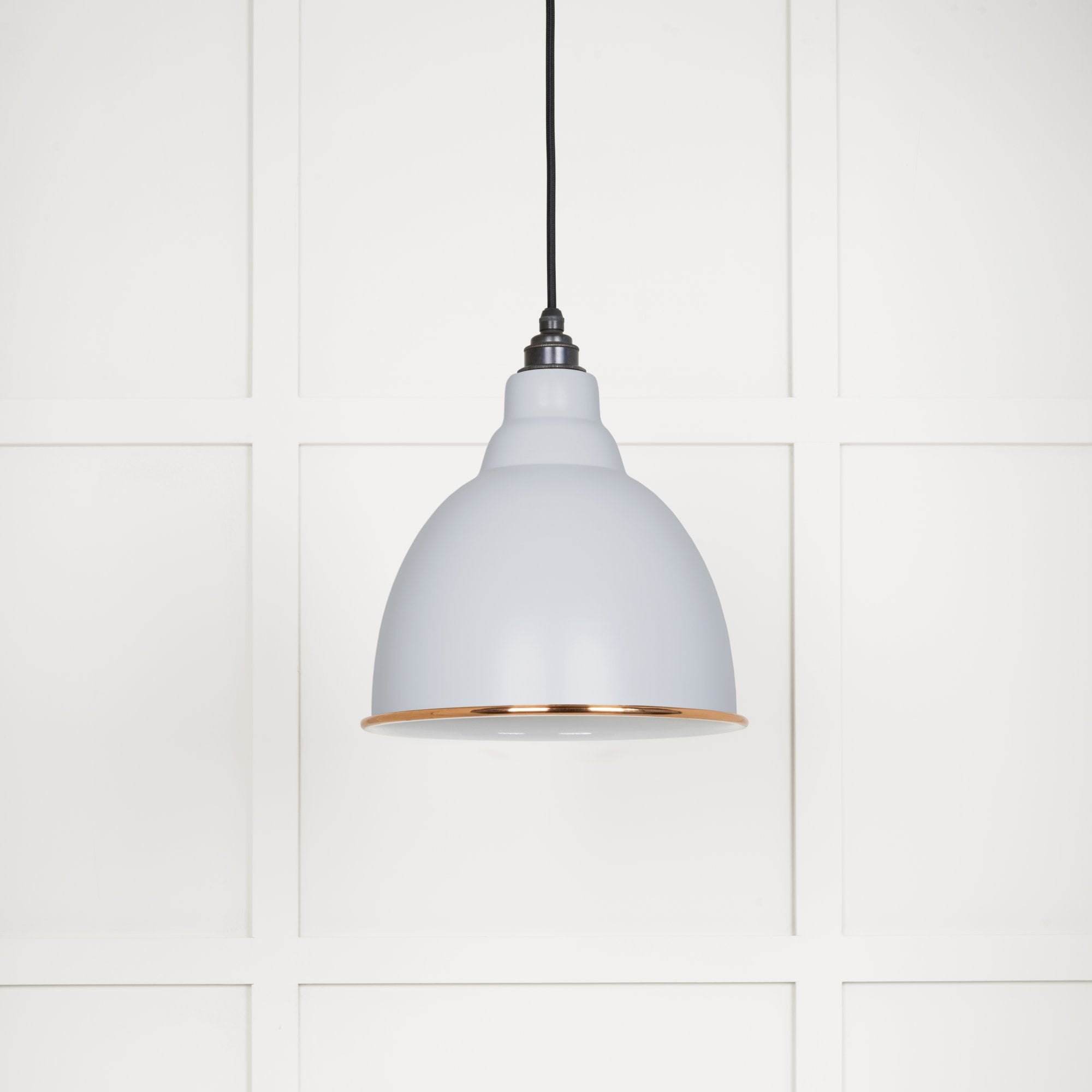 From The Anvil White Gloss Brindley Pendant - Birch (Pale Grey)