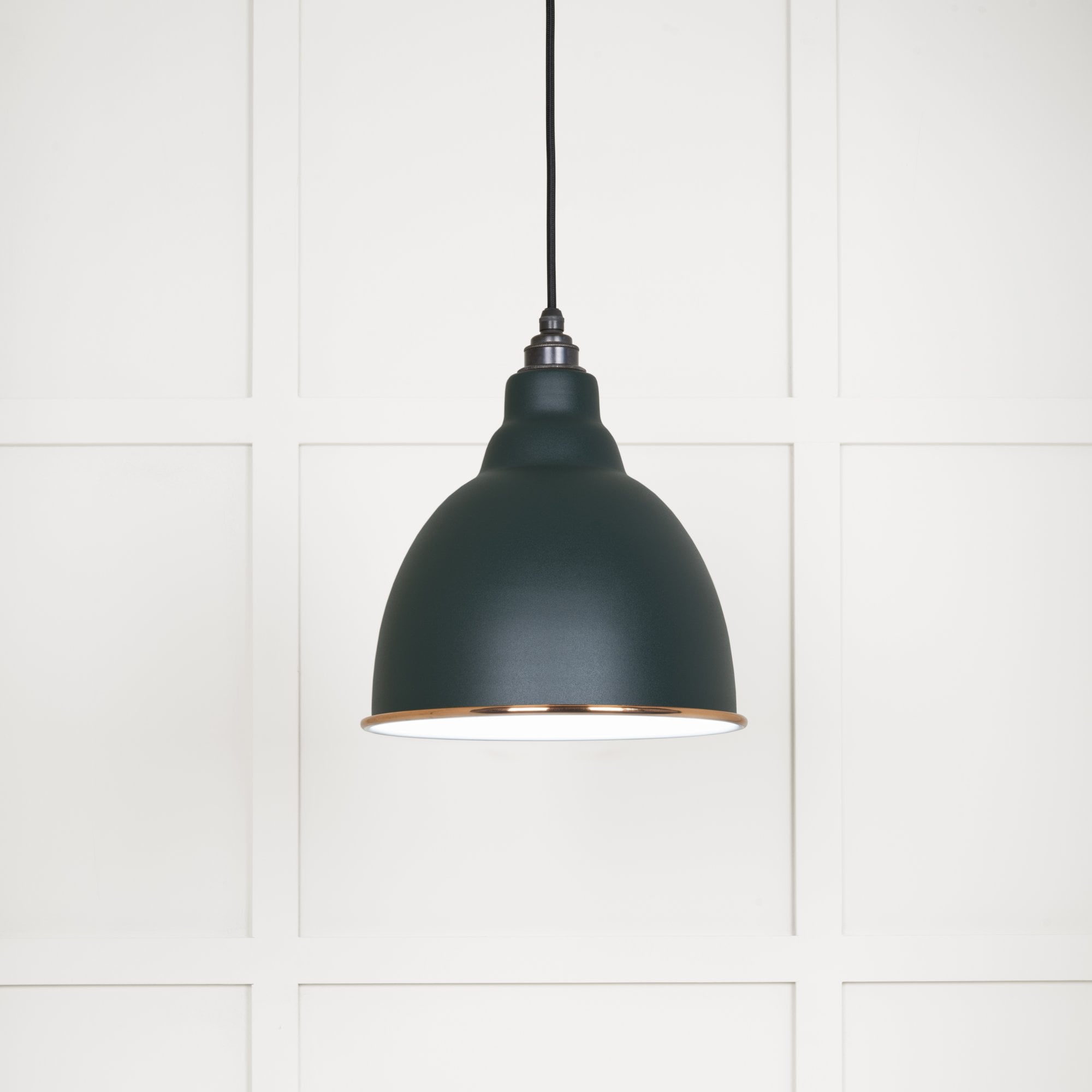 From The Anvil White Gloss Brindley Pendant - Dingle (Rich Green)
