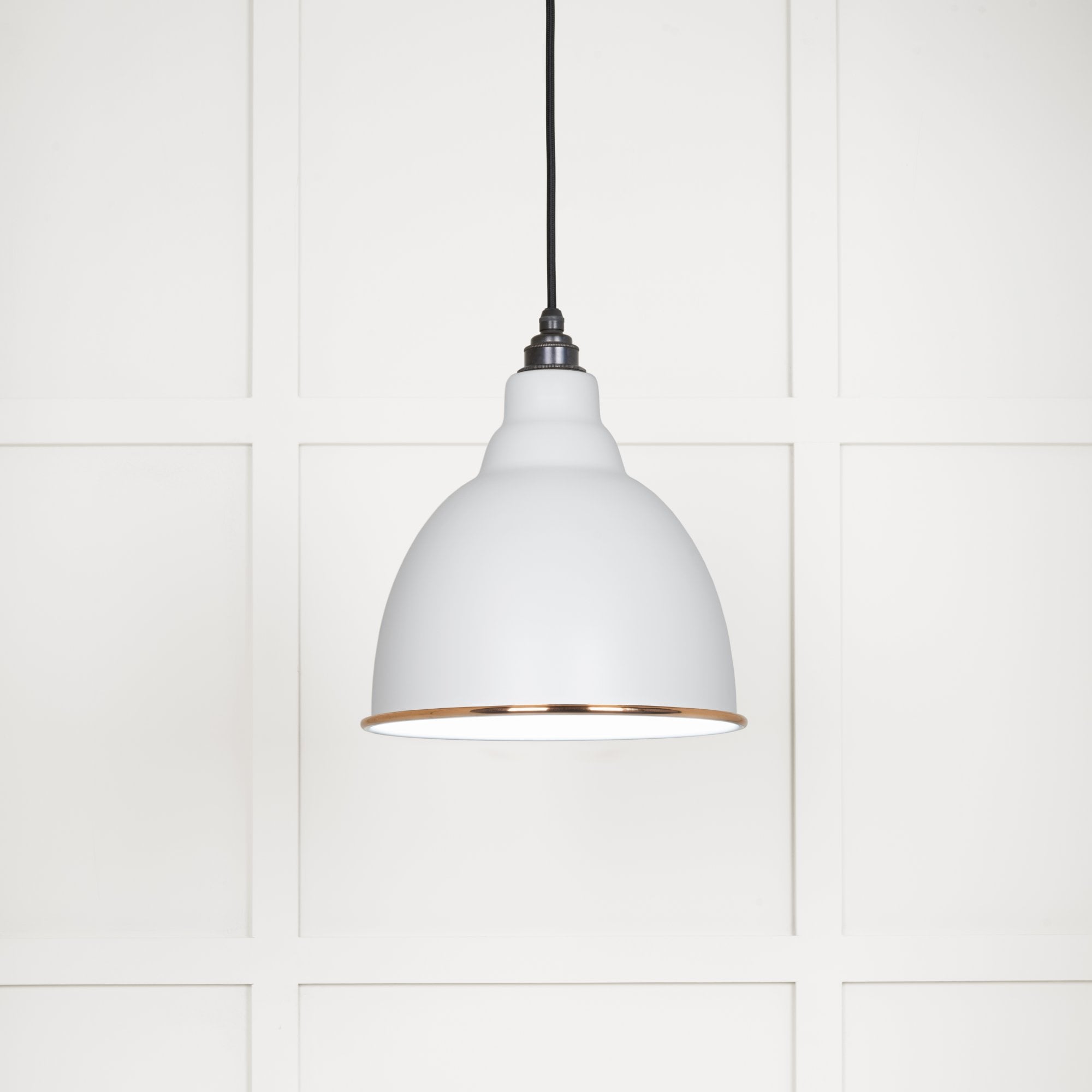 From The Anvil White Gloss Brindley Pendant - Flock (Matt White)