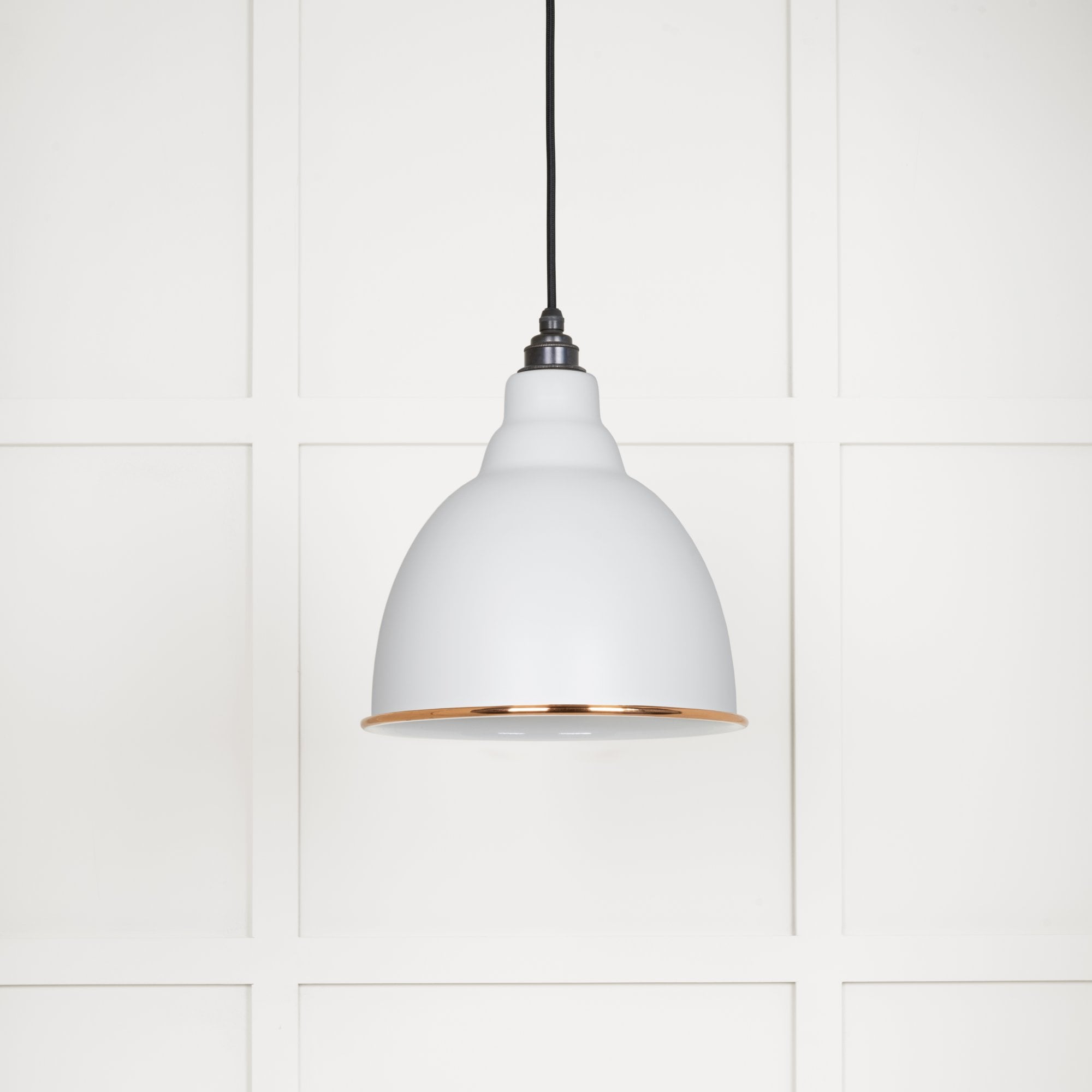 From The Anvil White Gloss Brindley Pendant - Flock (Matt White)