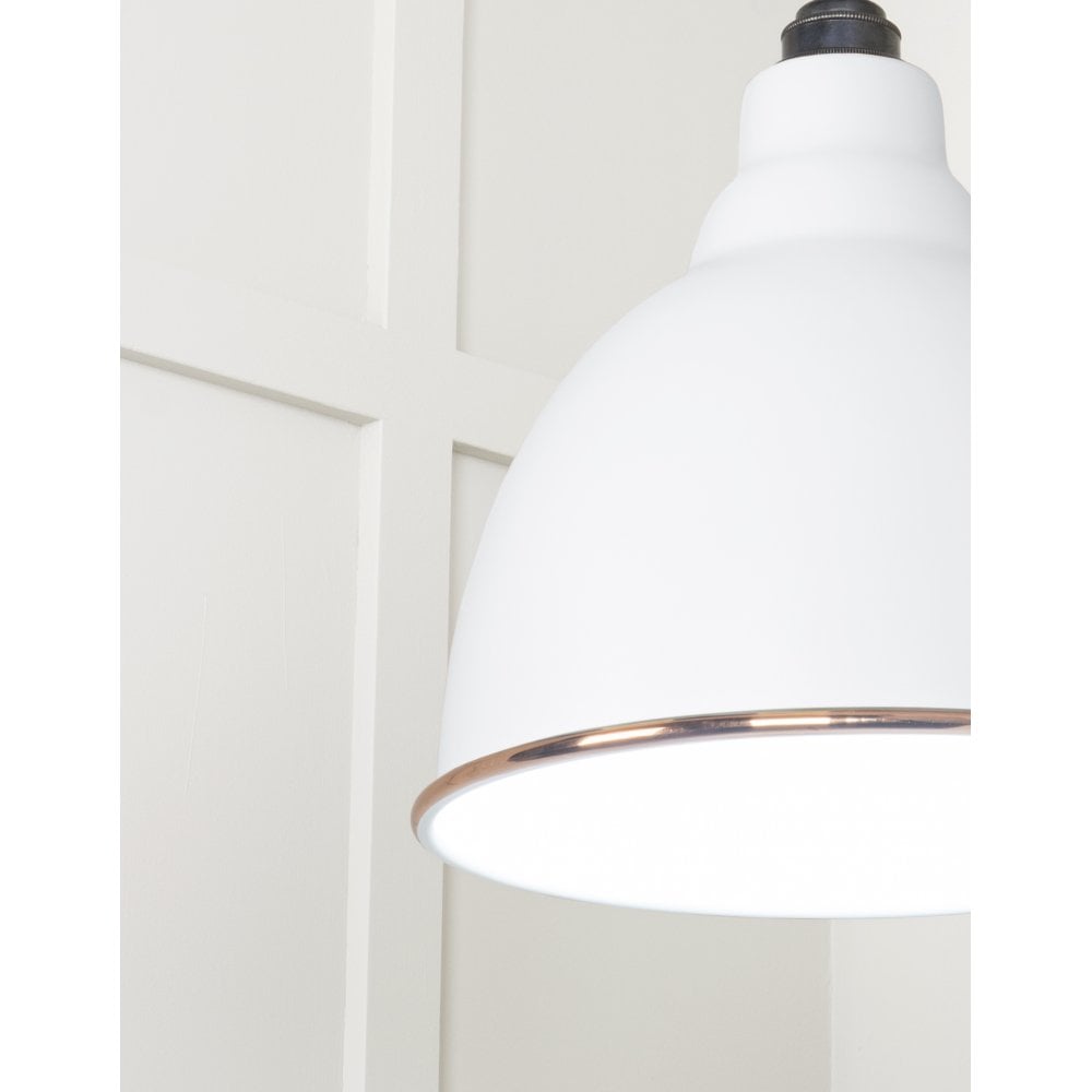 From The Anvil White Gloss Brindley Pendant - Flock (Matt White)