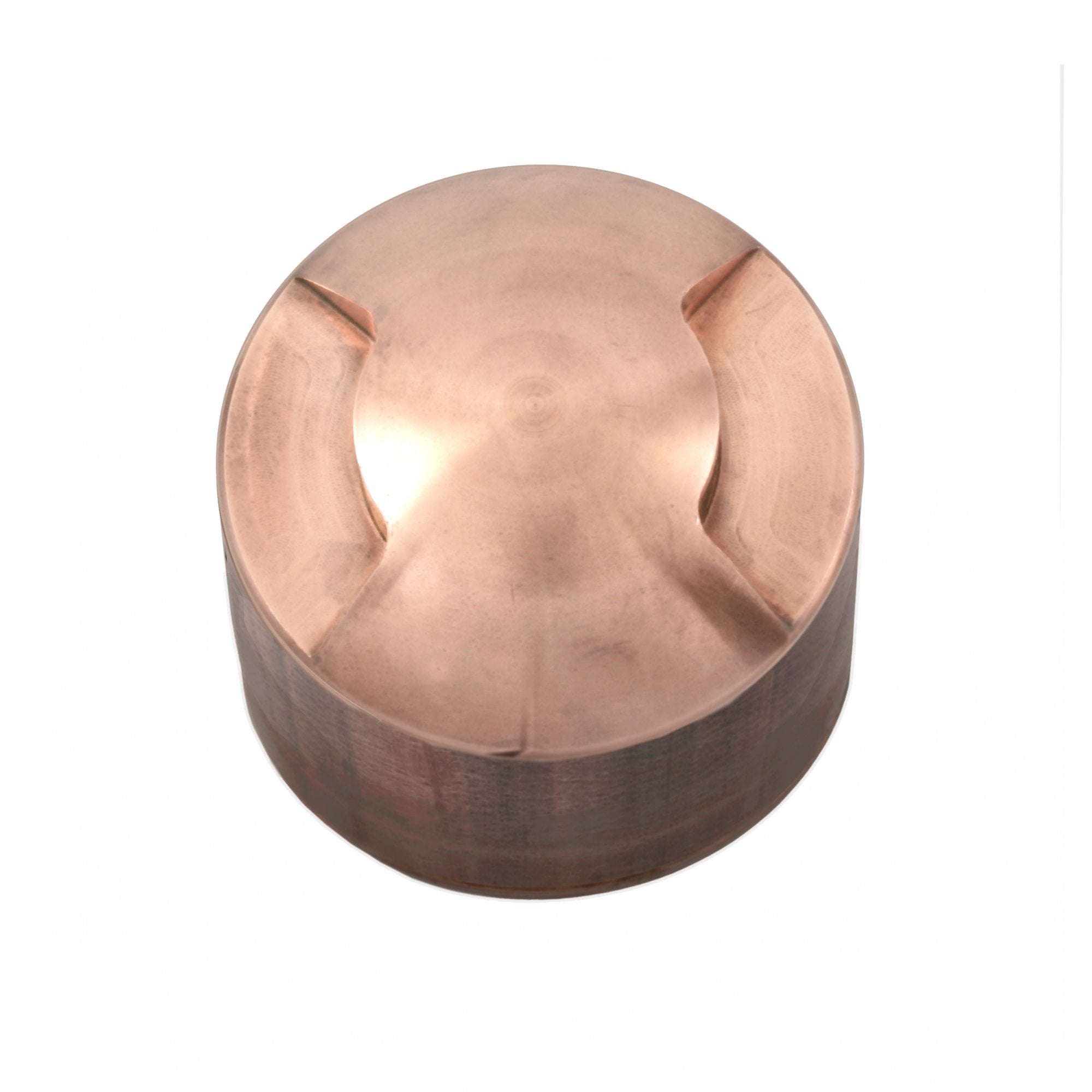 Hunza Pure LED Path Light Surface Mount 2 Facet Opposites - Copper - Low Voltage
