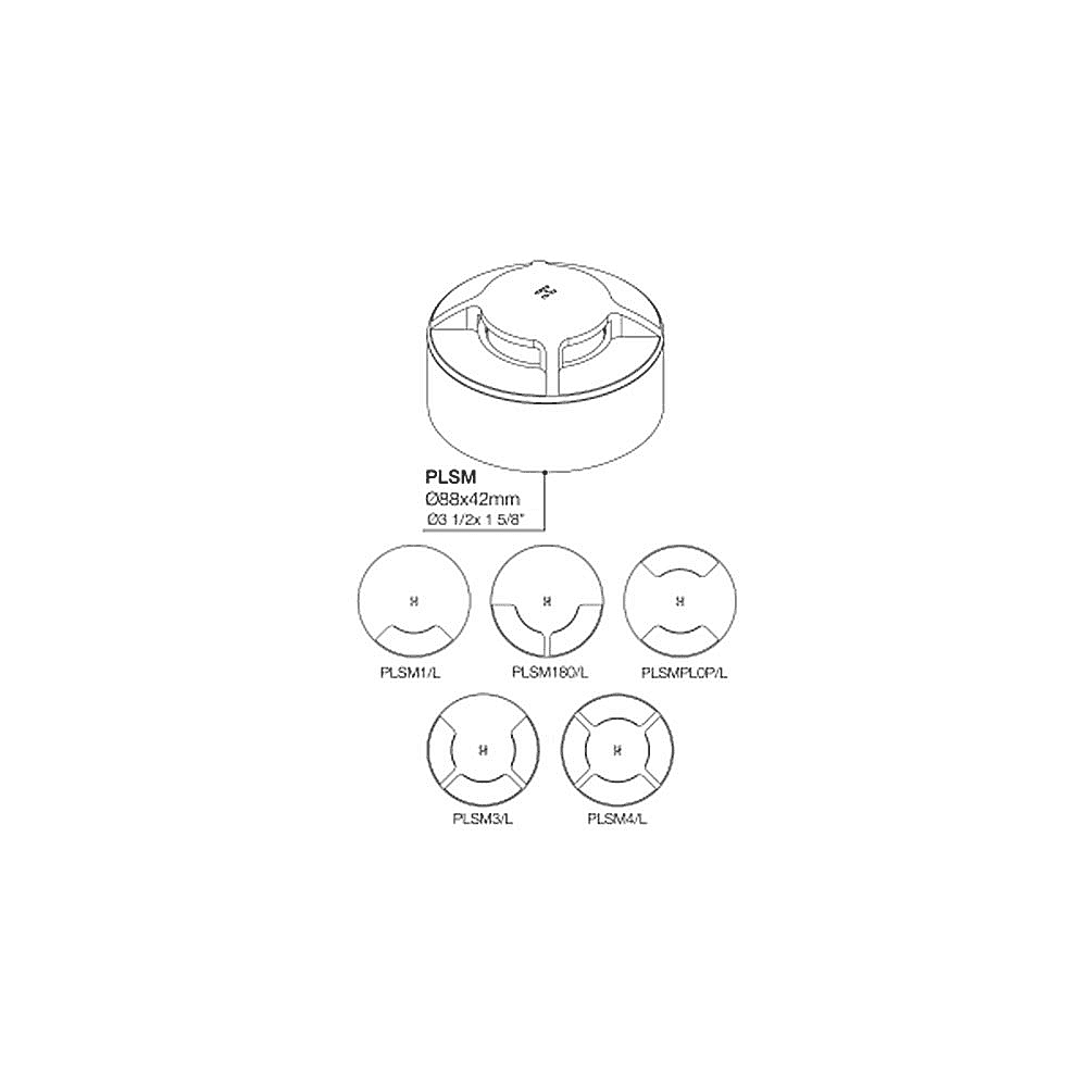 Hunza Pure LED Path Light Surface Mount 2 Facet 180º - Stainless Steel - Low Voltage