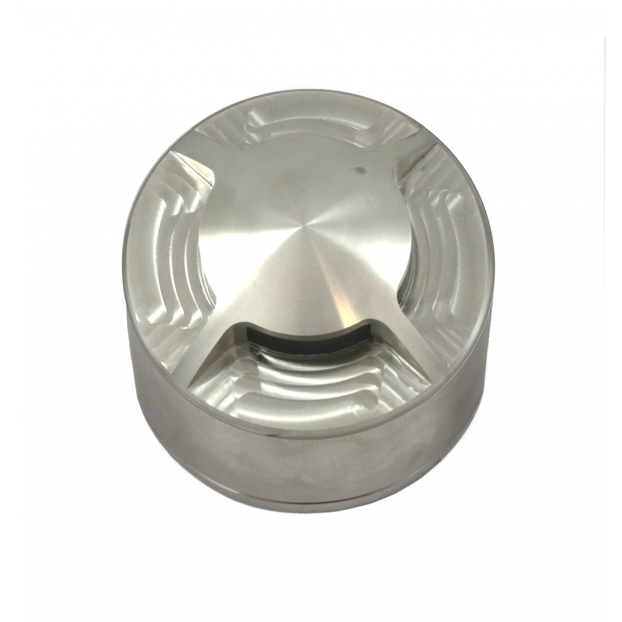 Hunza Pure LED Path Light Surface Mount 4 Facet - Stainless Steel - Low Voltage