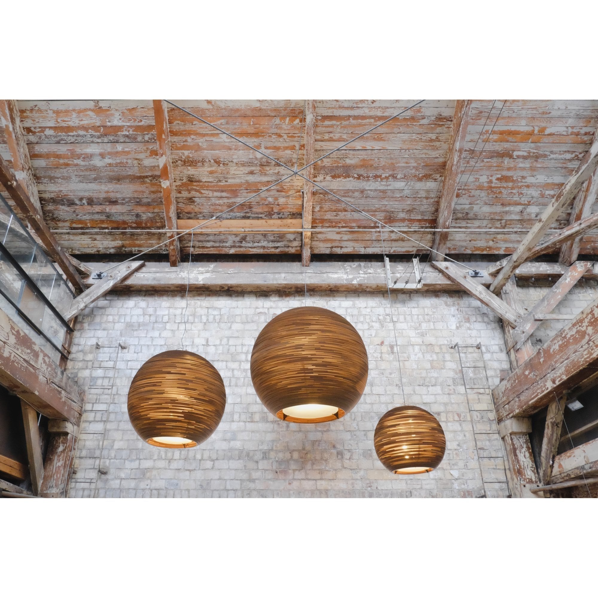 Graypants Scraplights Arcturus Pendant with Glass Diffuser - Natural - 163cm Diameter
