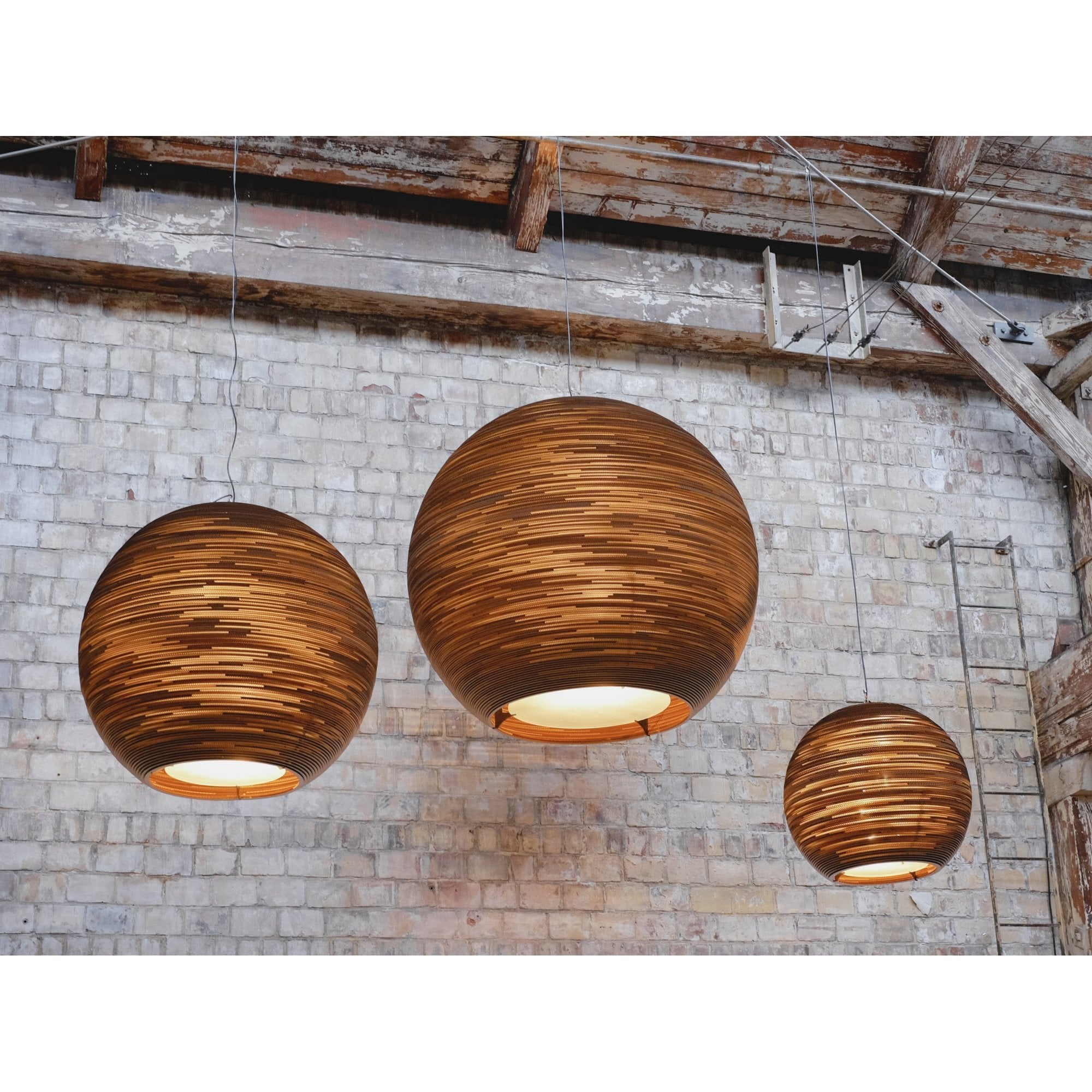 Graypants Scraplights Arcturus Pendant with Glass Diffuser - Natural - 163cm Diameter