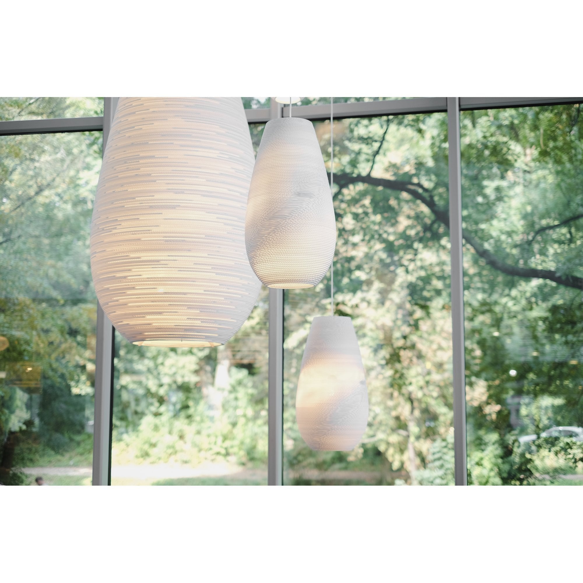 Graypants Scraplights Drop 18 Pendant - White - 25cm Diameter