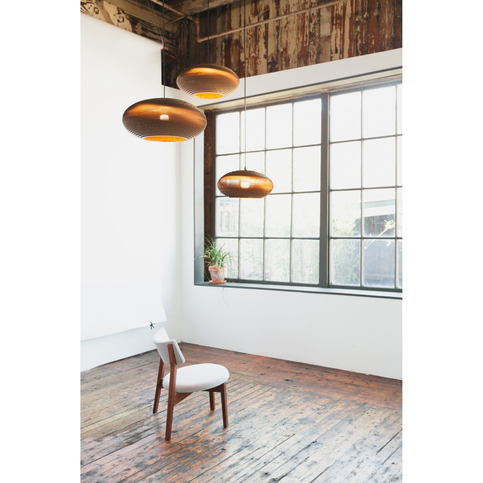 Graypants Scraplights Disc 16 Pendant - Natural - 43cm Diameter