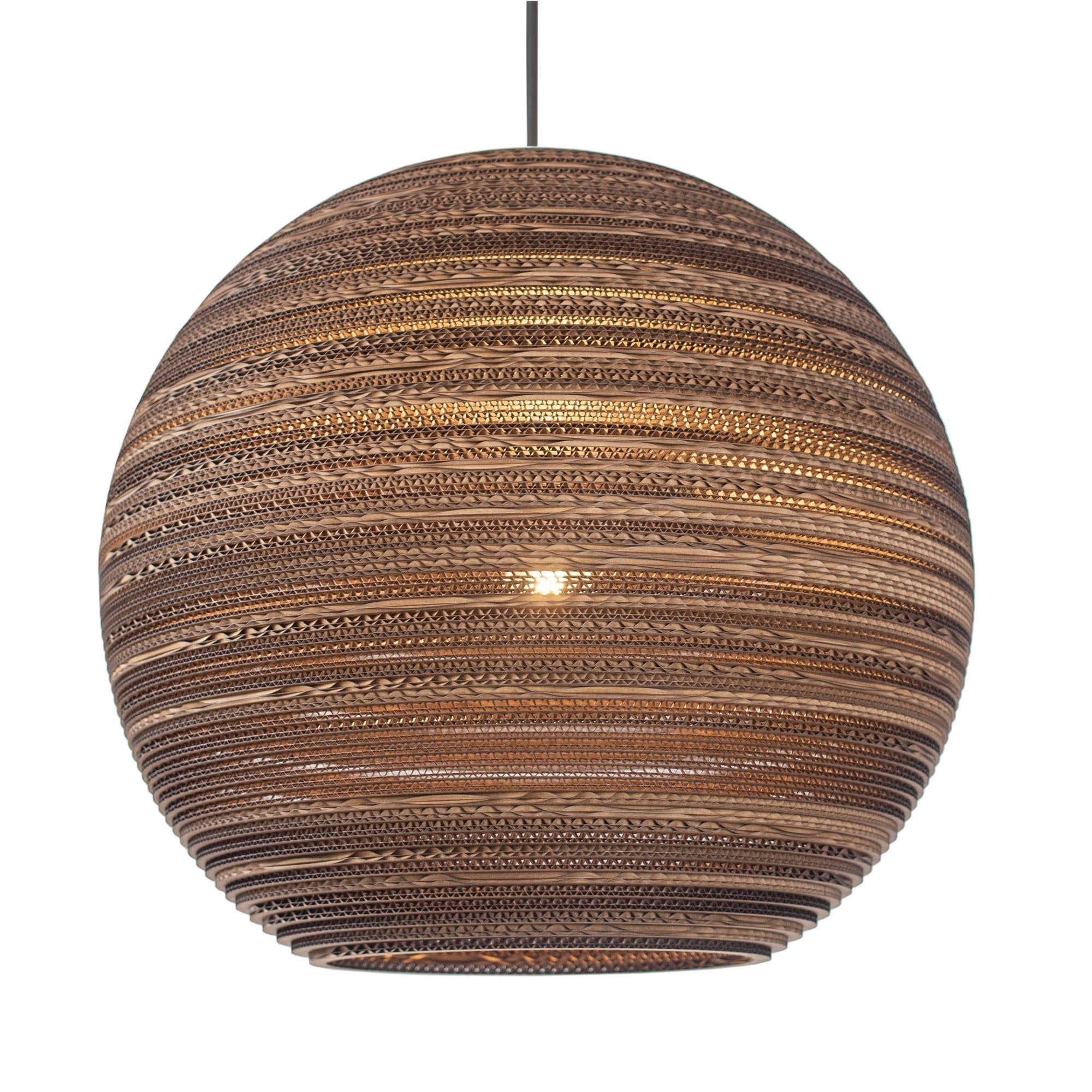 Graypants Scraplights Moon 24 Pendant - Natural - 36cm Diameter