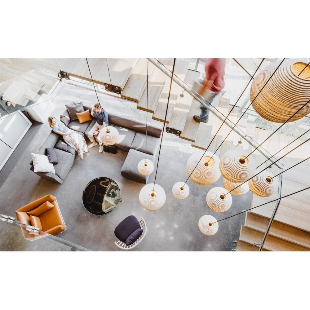 Graypants Scraplights Moon 24 Pendant - Natural - 36cm Diameter