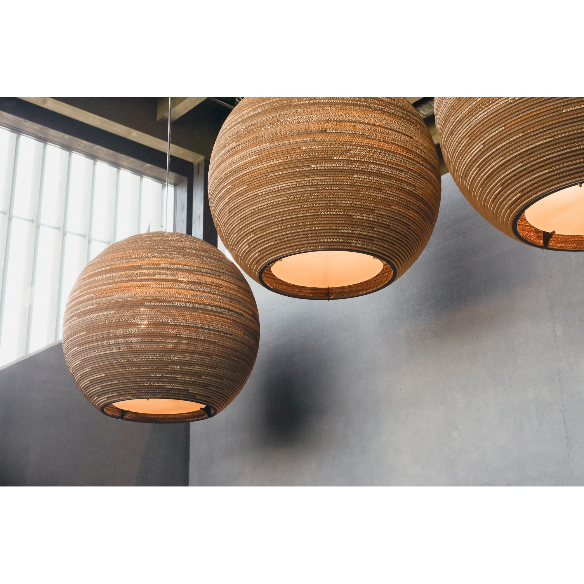 Graypants Scraplights Sun 48 Pendant with Glass Diffuser - Natural - 128cm Diameter