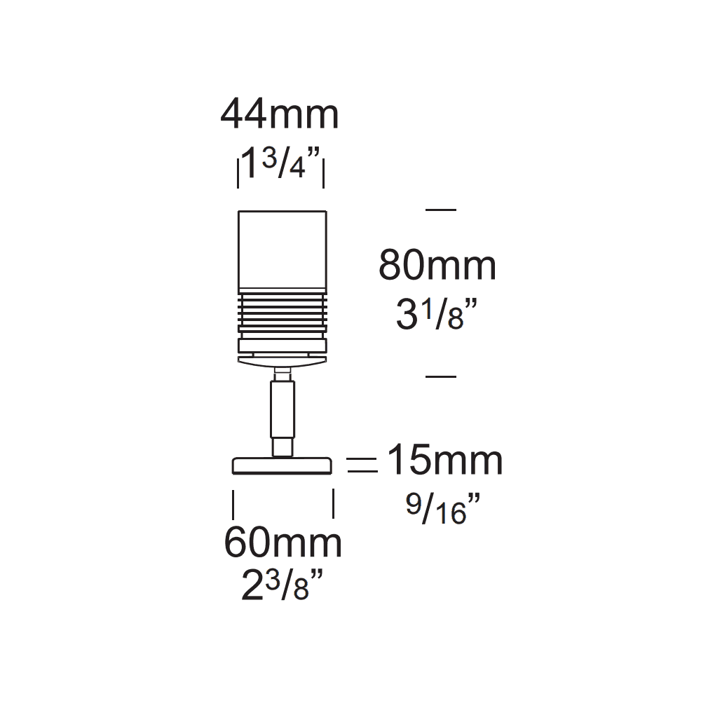 Hunza Pure LED Euro Wall Spot - Copper - Low Voltage
