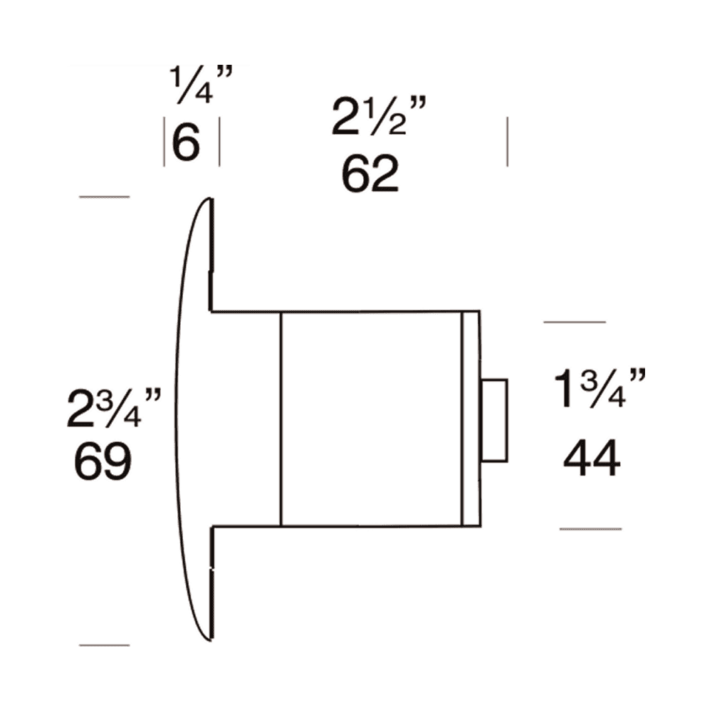Hunza Pure LED Euro Step Light - Copper - Low Voltage