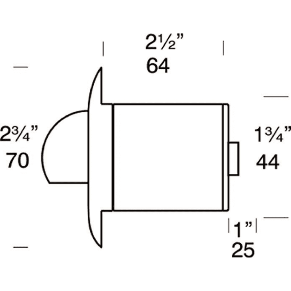 Hunza Pure LED Euro Step Light Solid Eyelid - Copper - Low Voltage