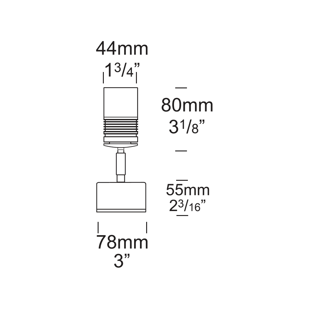 Hunza Pure LED Euro Wall Spot Retro - Copper - Mains