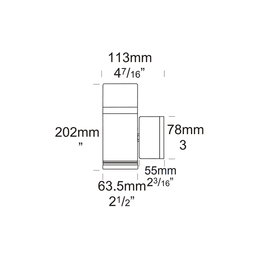 Hunza Pure LED Dual Lighter Retro - Stainless Steel - Mains