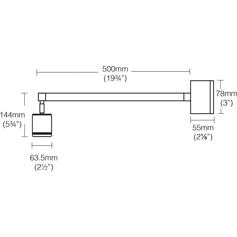 Hunza Pure LED Sign Light Retro - Copper - Mains