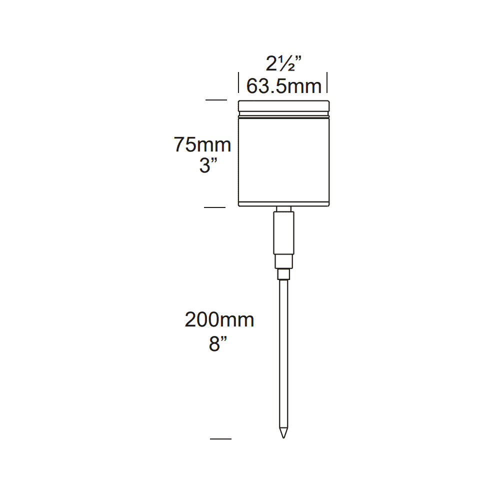 Hunza Pure LED Spike Spot Adjustable - Powder Coat - Low Voltage