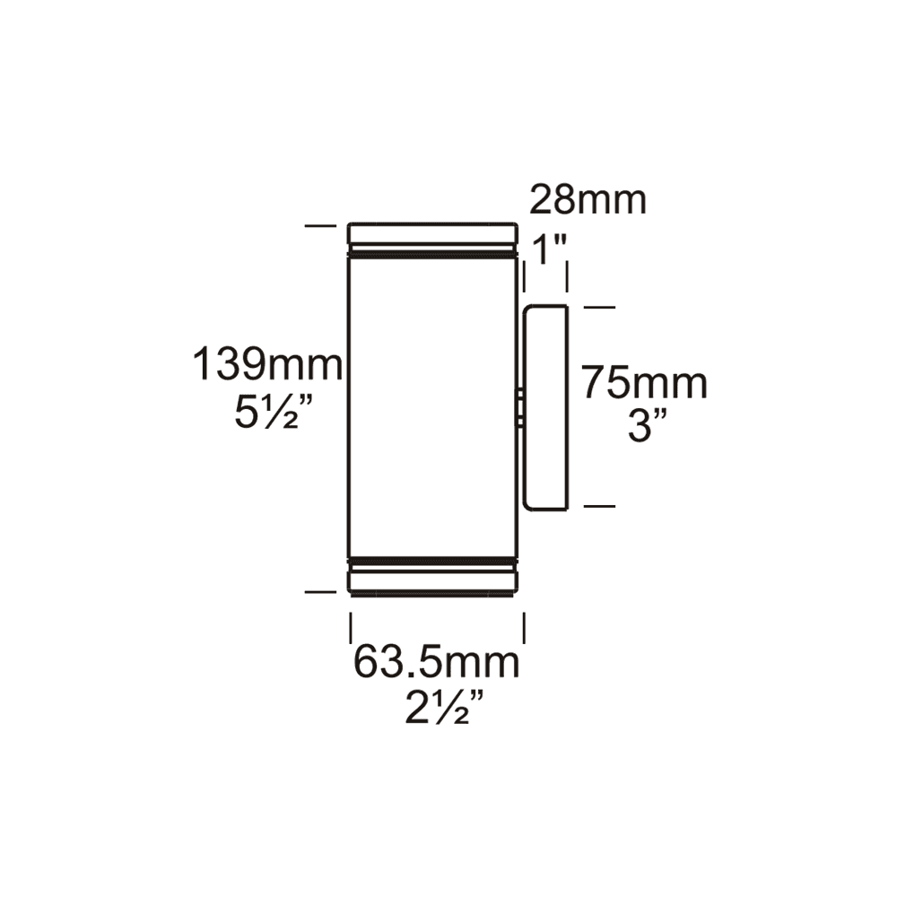 Hunza Pillar Light - Stainless Steel - Low Voltage