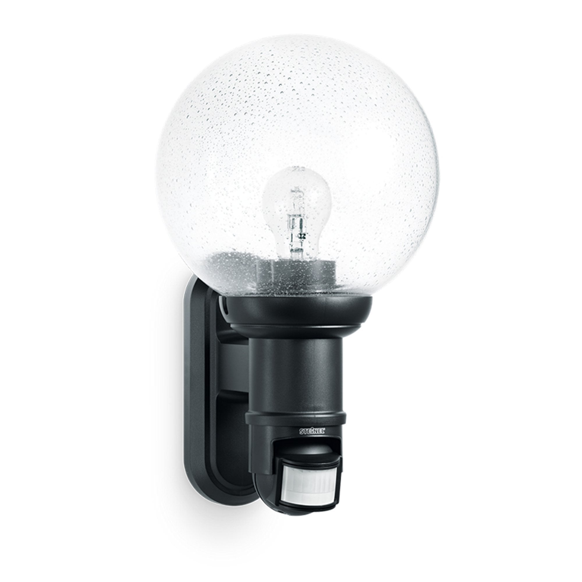 Steinel L 560 S Classic Globe Wall light with 140 Degree PIR - Black