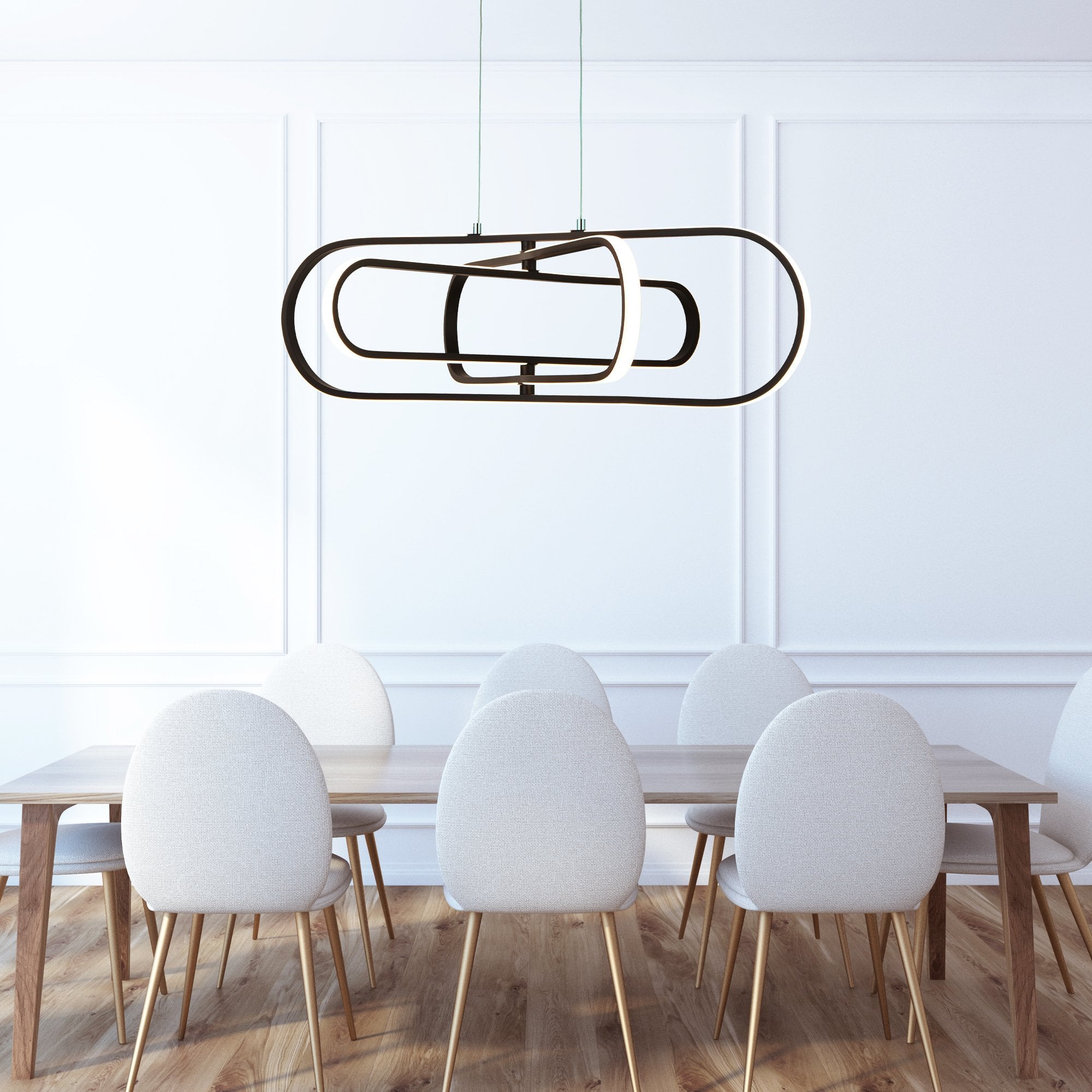Searchlight Carmel LED Ceiling Pendant  - Black Aluminium