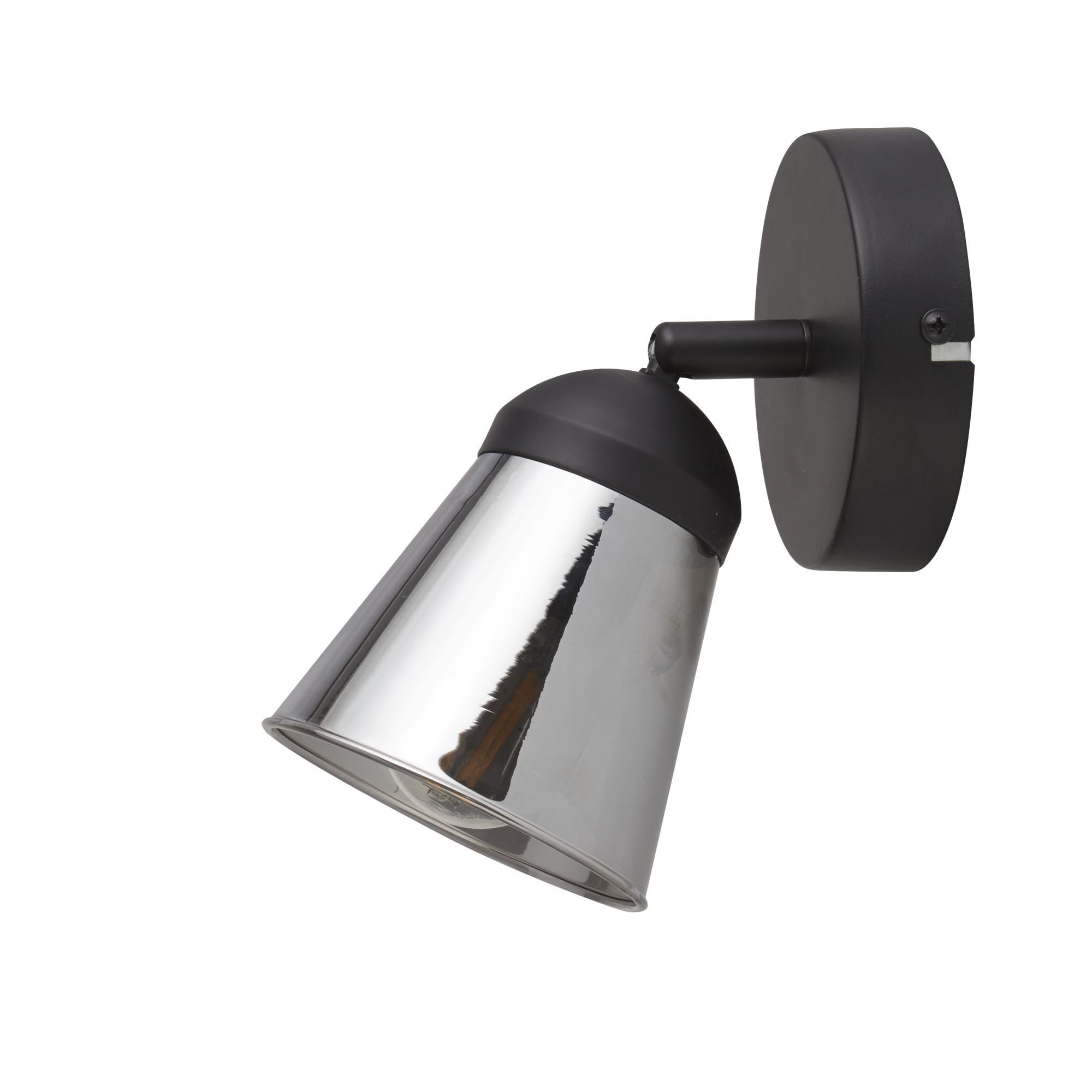 Searchlight Martin Spotlight - Black With Smoked Glass