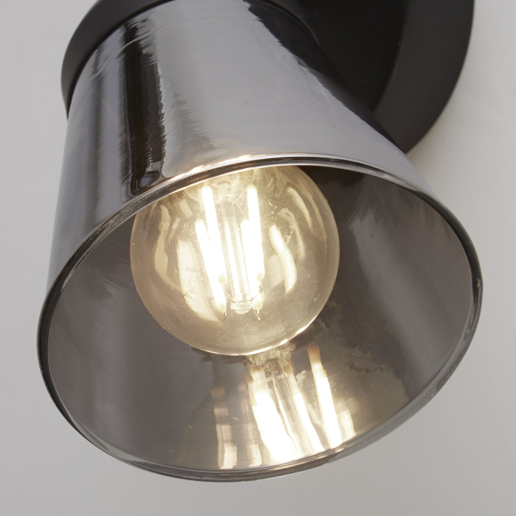 Searchlight Martin Spotlight - Black With Smoked Glass