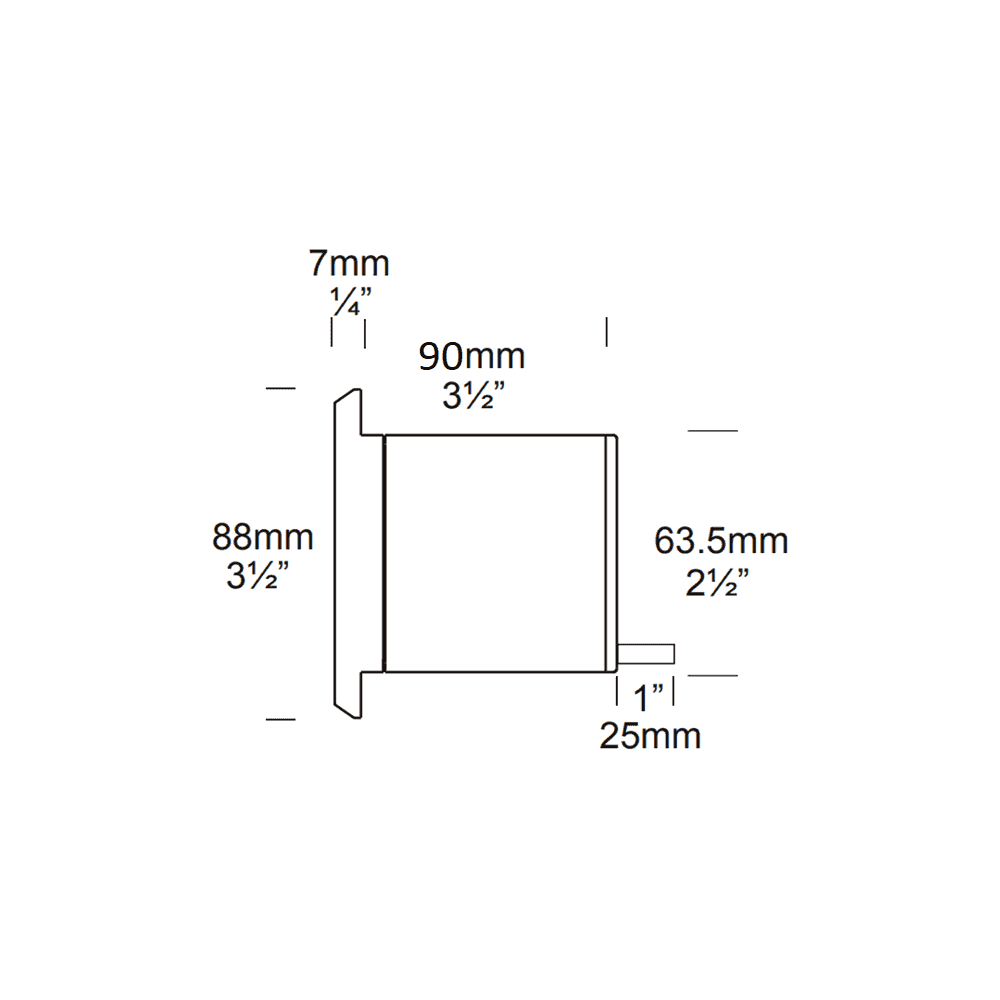 Hunza Step Light Square GU10 - Copper - Mains