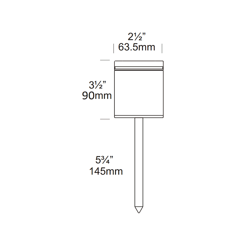 Hunza Spike Spot Non-Adjustable GU10 - Powder Coat - Mains