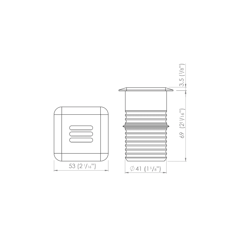 LuxR M2 Louvre Recessed - Stainless Steel - Low Voltage