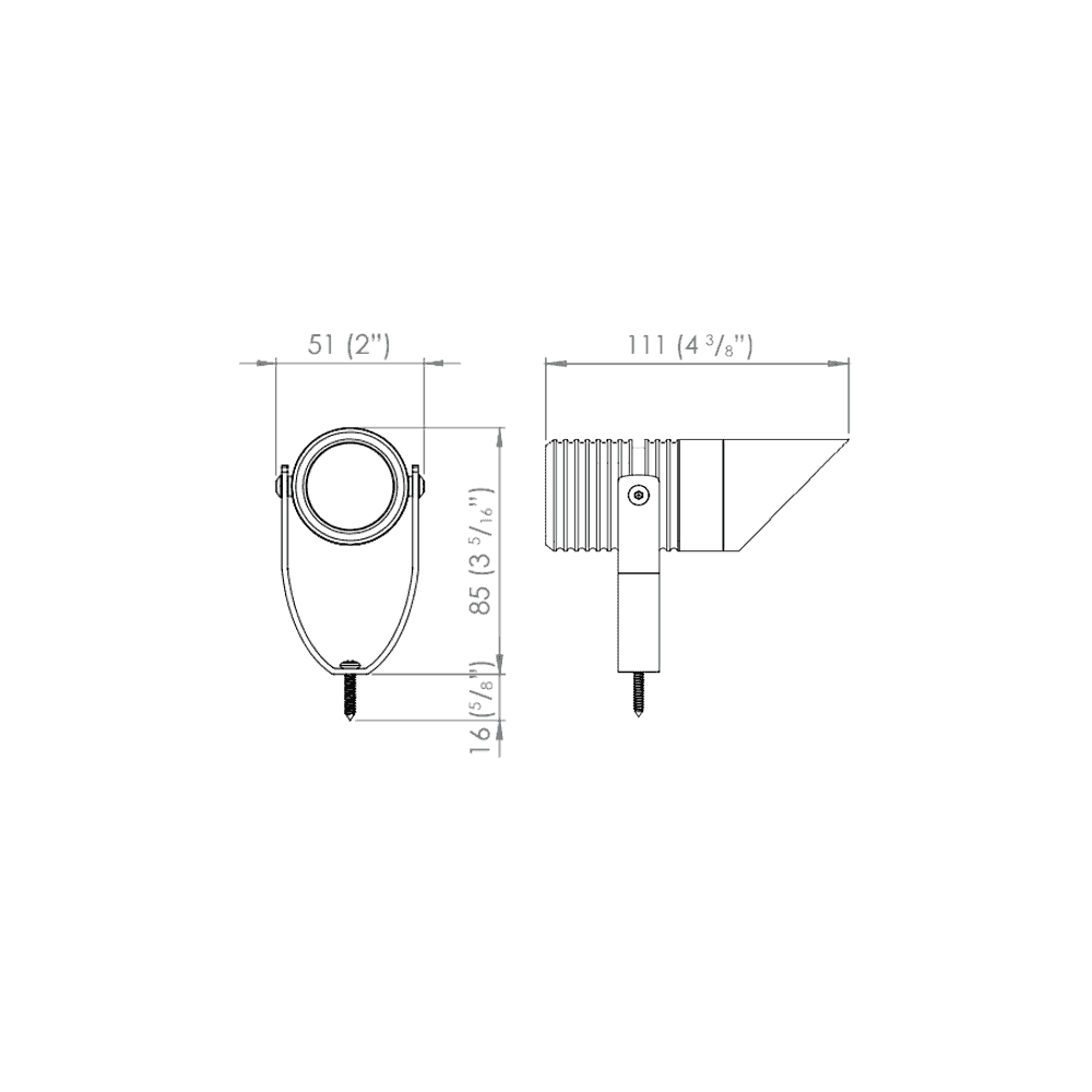 LuxR M2 Bracket Mount with Glare Guard - Powder Coat - Low Voltage